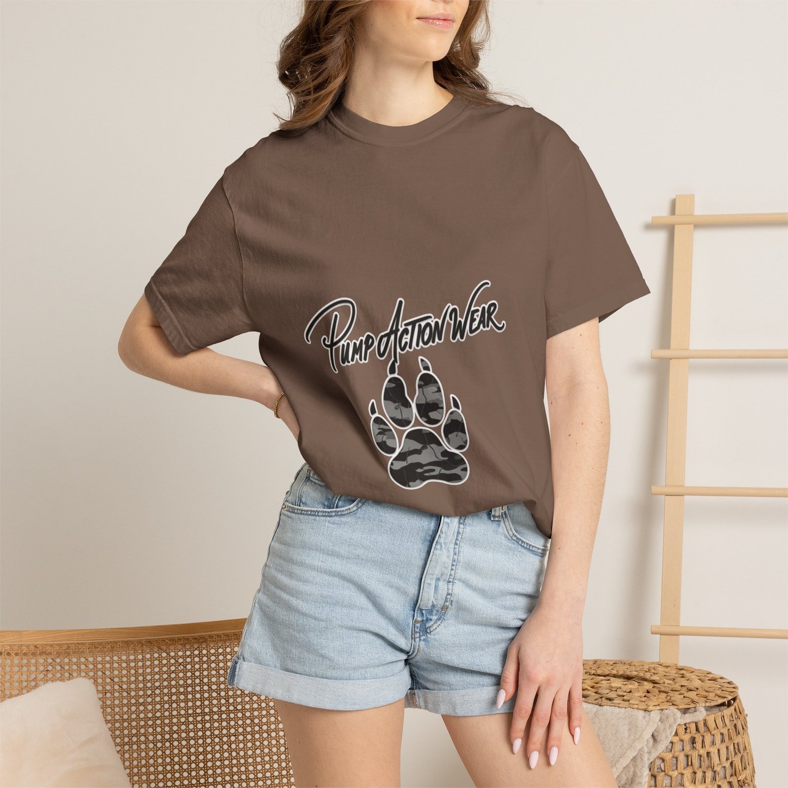 Pump Action Wear Paw Print T-Shirt — Graphic Casual Tee for Pet Lovers - Image 16