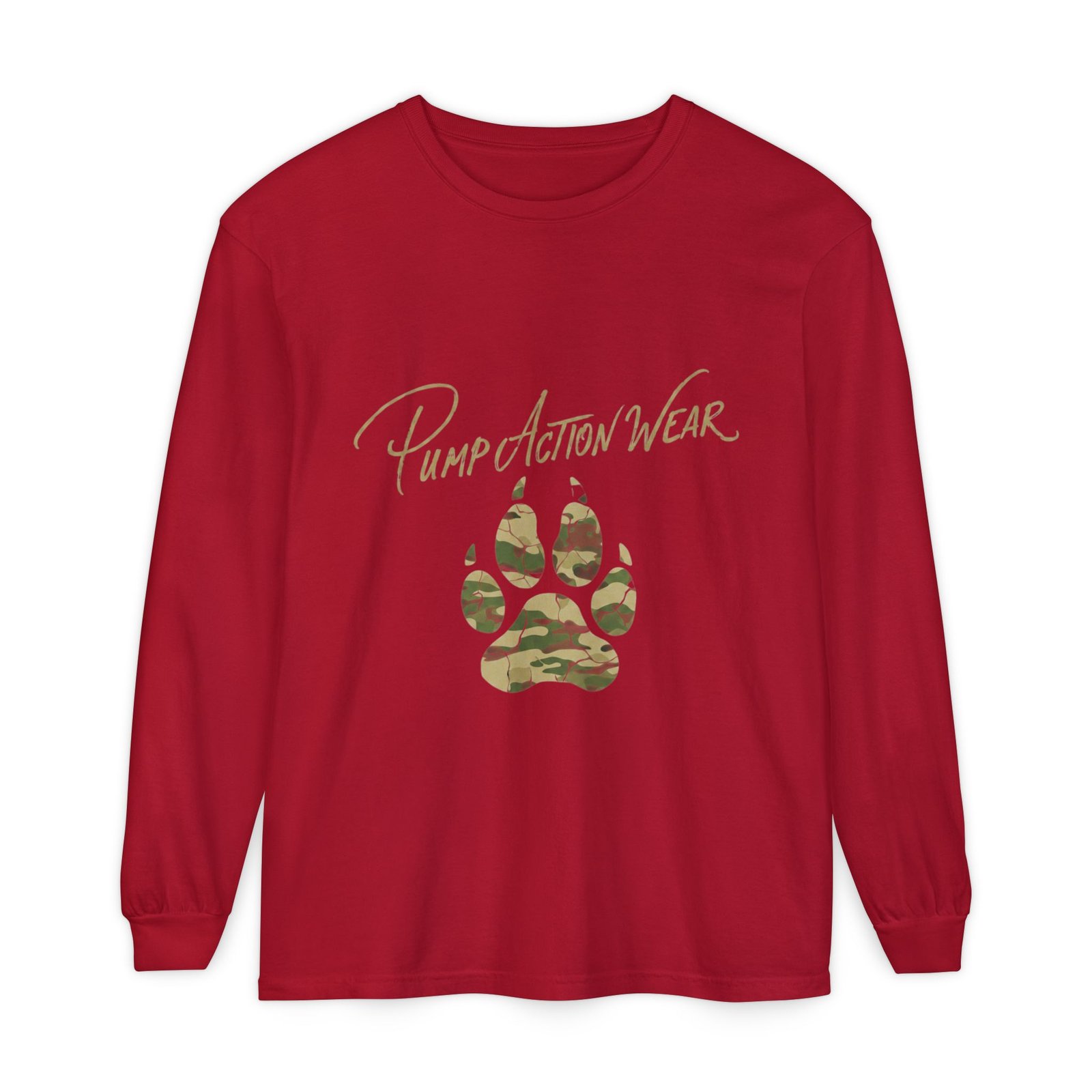 Pump Action Wear Camo Paw Long Sleeve Tee - Image 65
