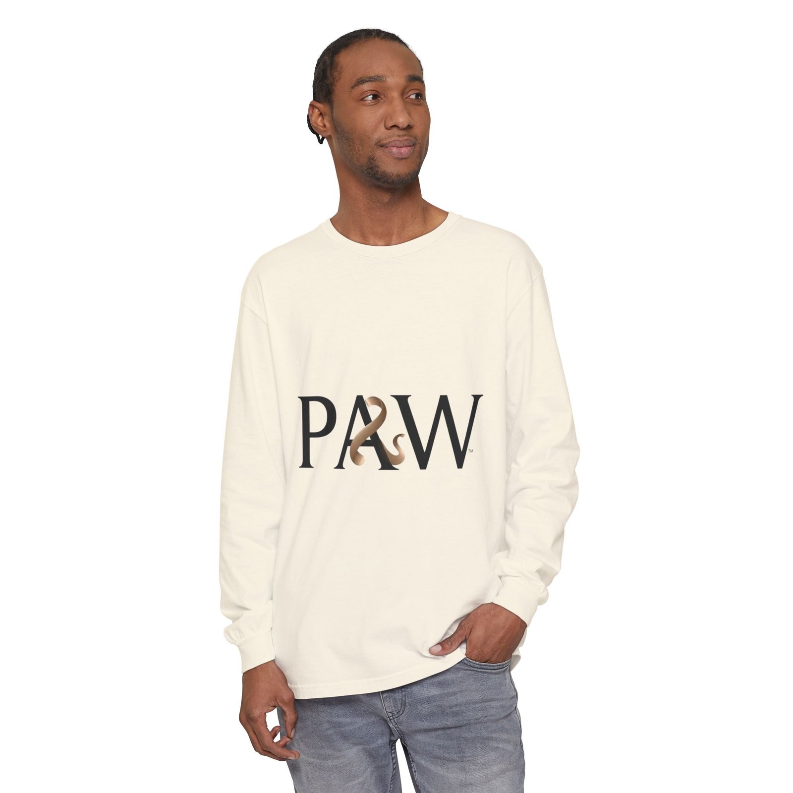 PAW Ampersand Long Sleeve Tee — Minimal Pet Lover Graphic Shirt - Image 19