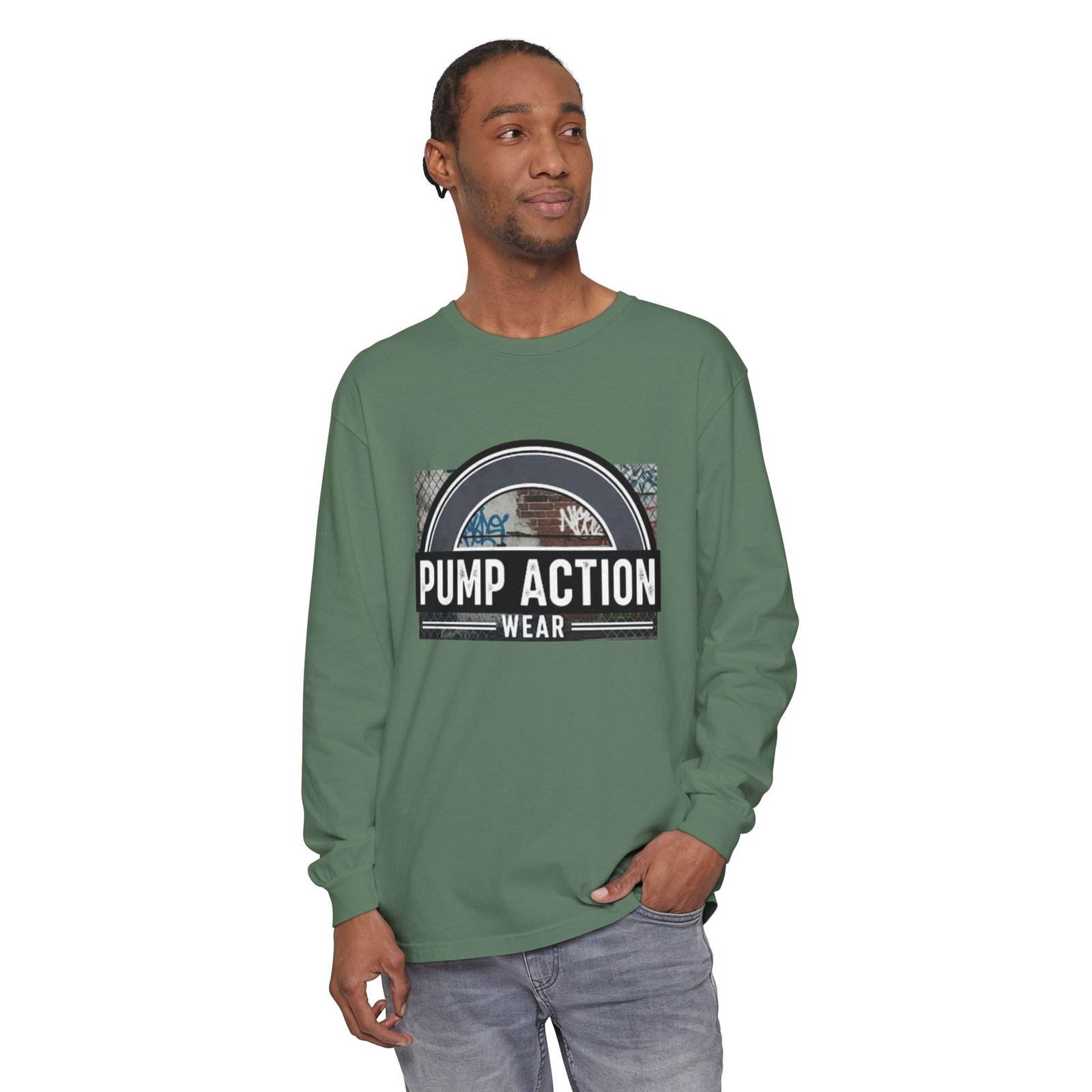 Pump Action Wear Long Sleeve Tee — Vintage Fuel Pump Logo Shirt - Image 51