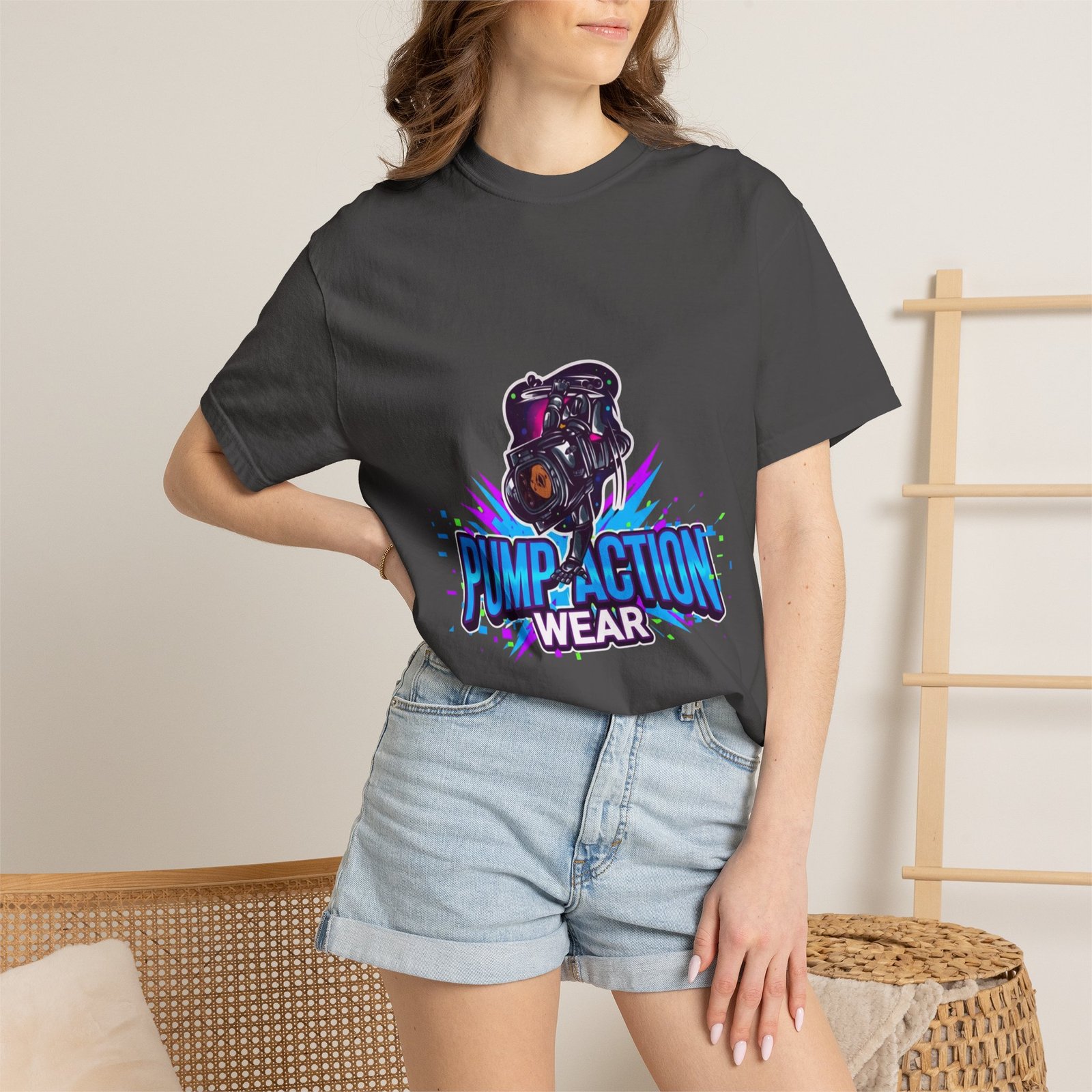 Pump Action Wear T-Shirt — Retro Gamer Streetwear Graphic Tee - Image 44