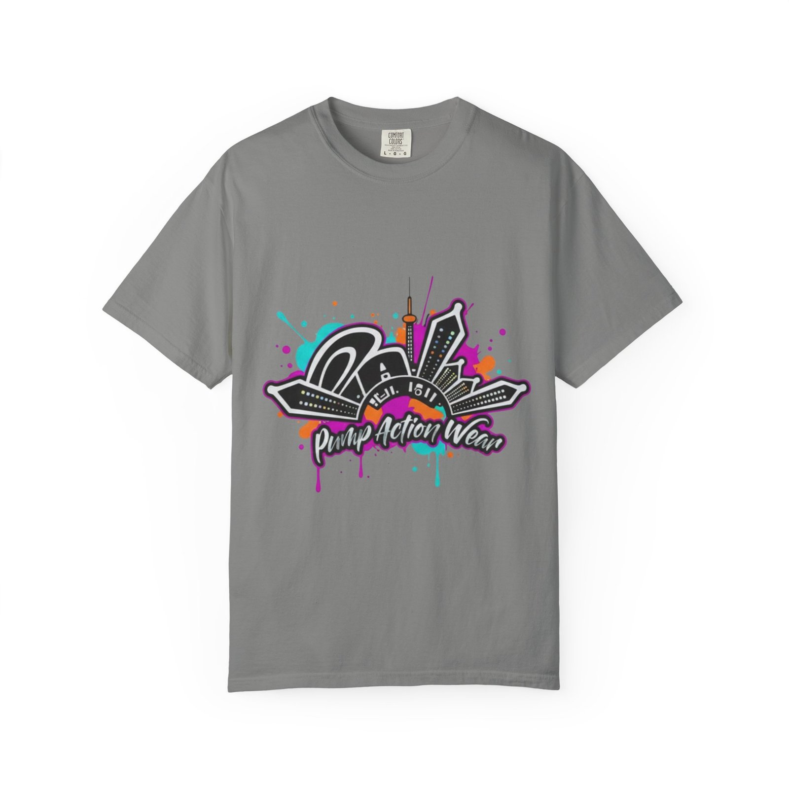 Graffiti Cityscape T-Shirt — Punk Action Wear Graphic Tee - Image 33