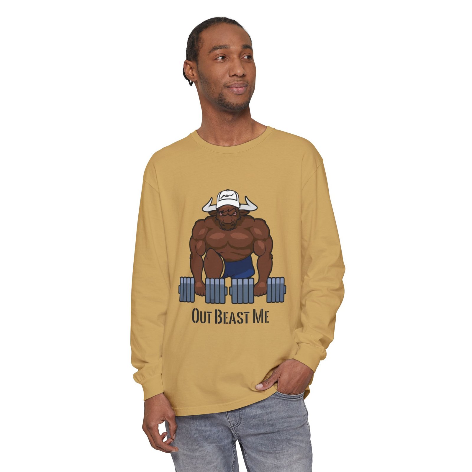 Out Beast Me Long Sleeve Shirt — Motivational Gym Tee - Image 23