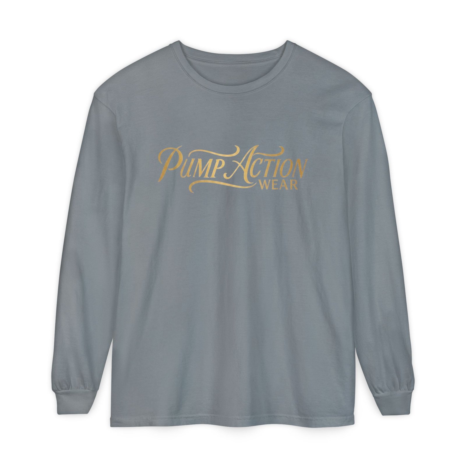 Pump Action Wear Long Sleeve Tee — Script Logo Graphic Shirt - Image 53