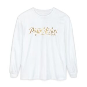 Pump Action Wear Long Sleeve Tee — Script Logo Graphic Shirt