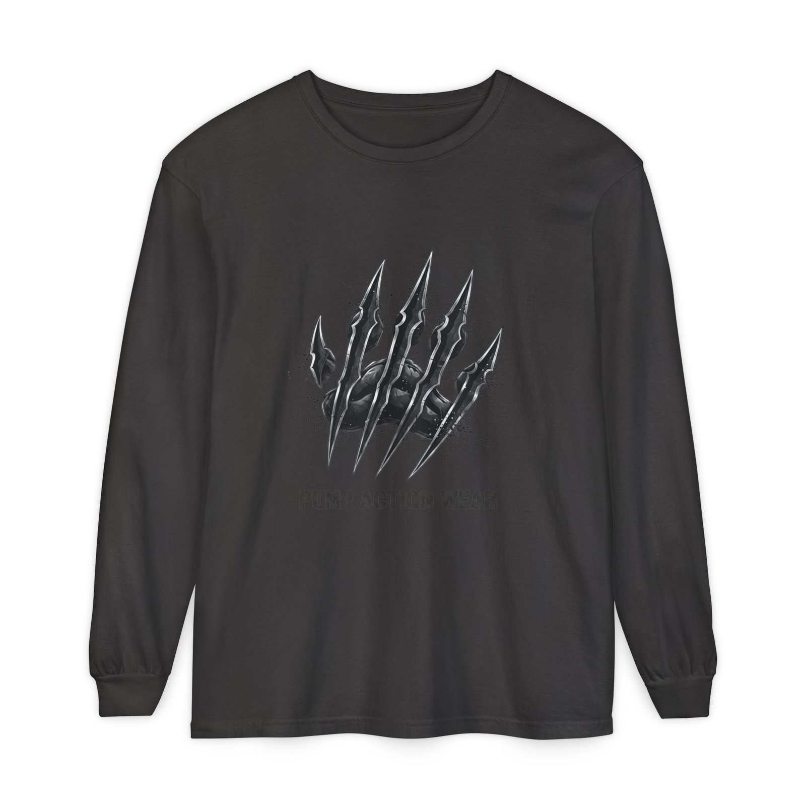 Pump Action Wear Long Sleeve T‑Shirt — Claw Mark Graphic Streetwear - Image 57