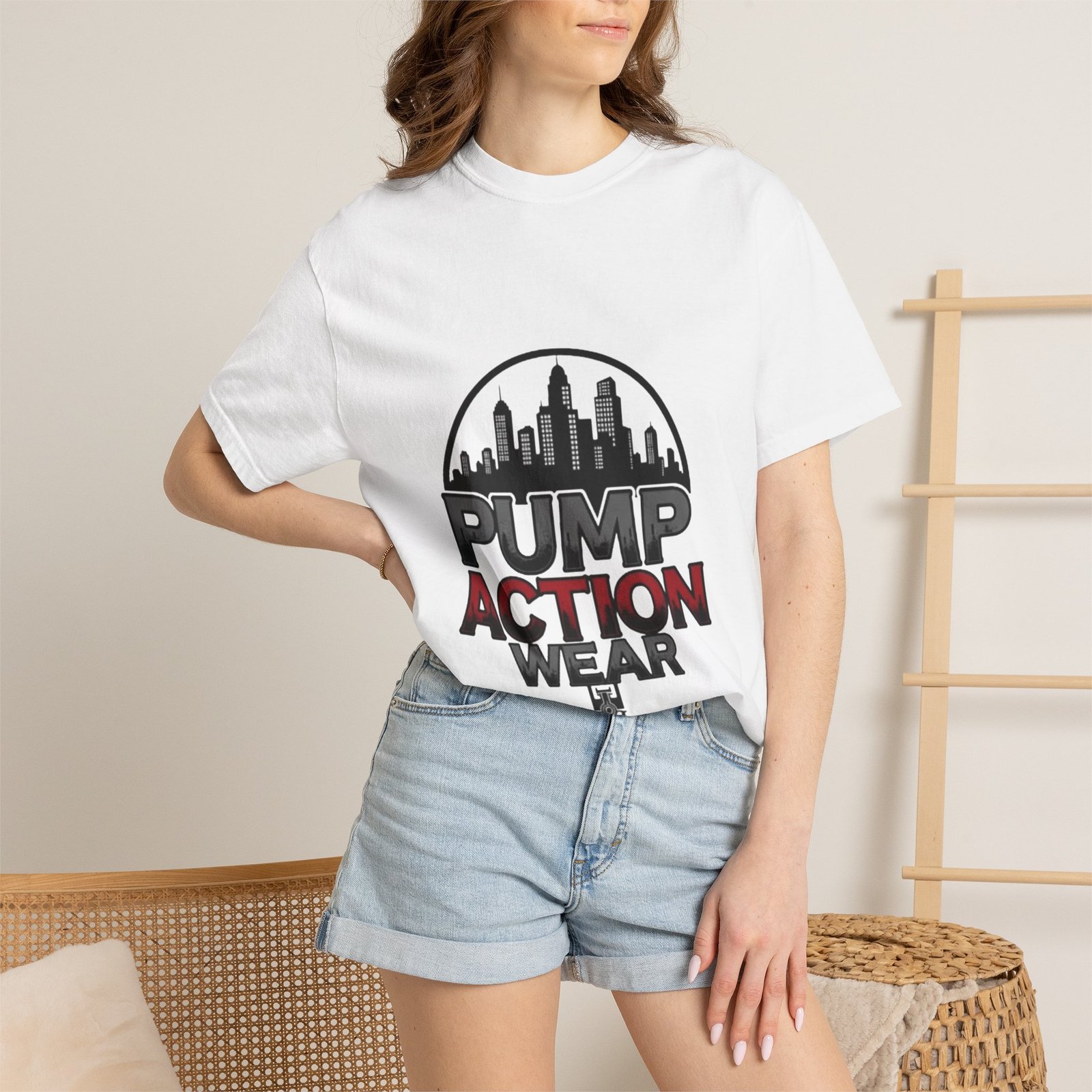 Pump Action Wear Skyline T-Shirt — Urban Streetwear Graphic Tee - Image 4