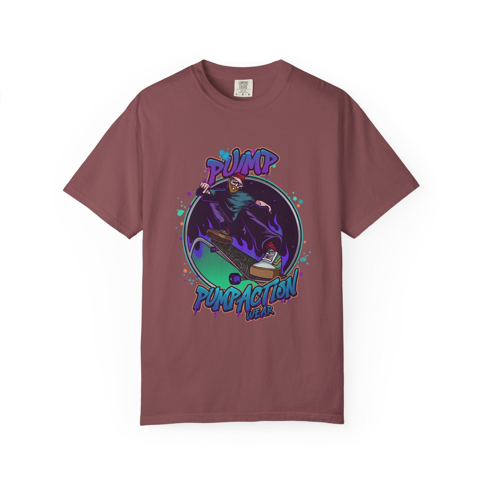 Skate Grim Reaper "Pump Funpaction" Graphic T-Shirt - Image 5