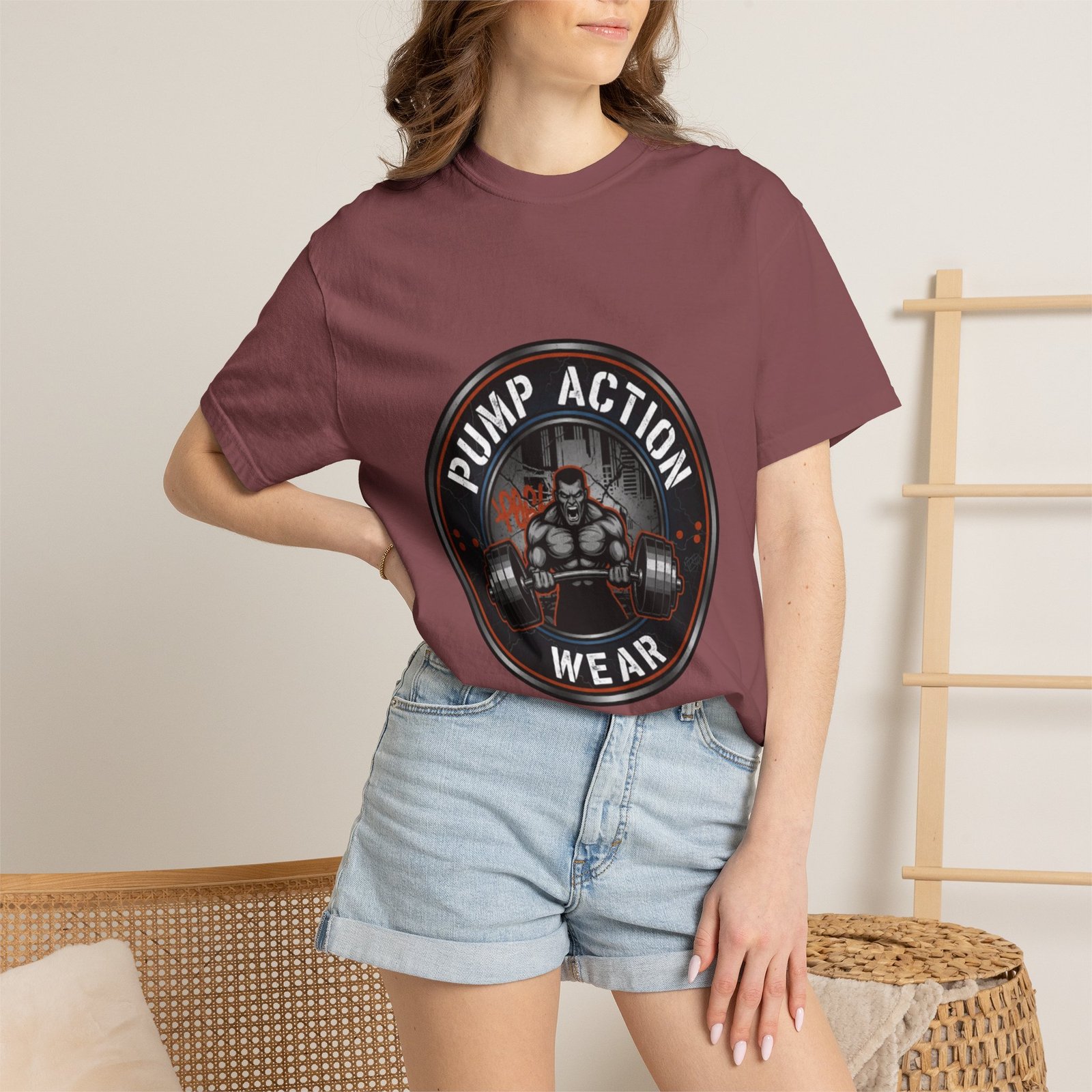 Gym T-Shirt — "Pump Action Wear" Muscle Weightlifting Tee - Image 8