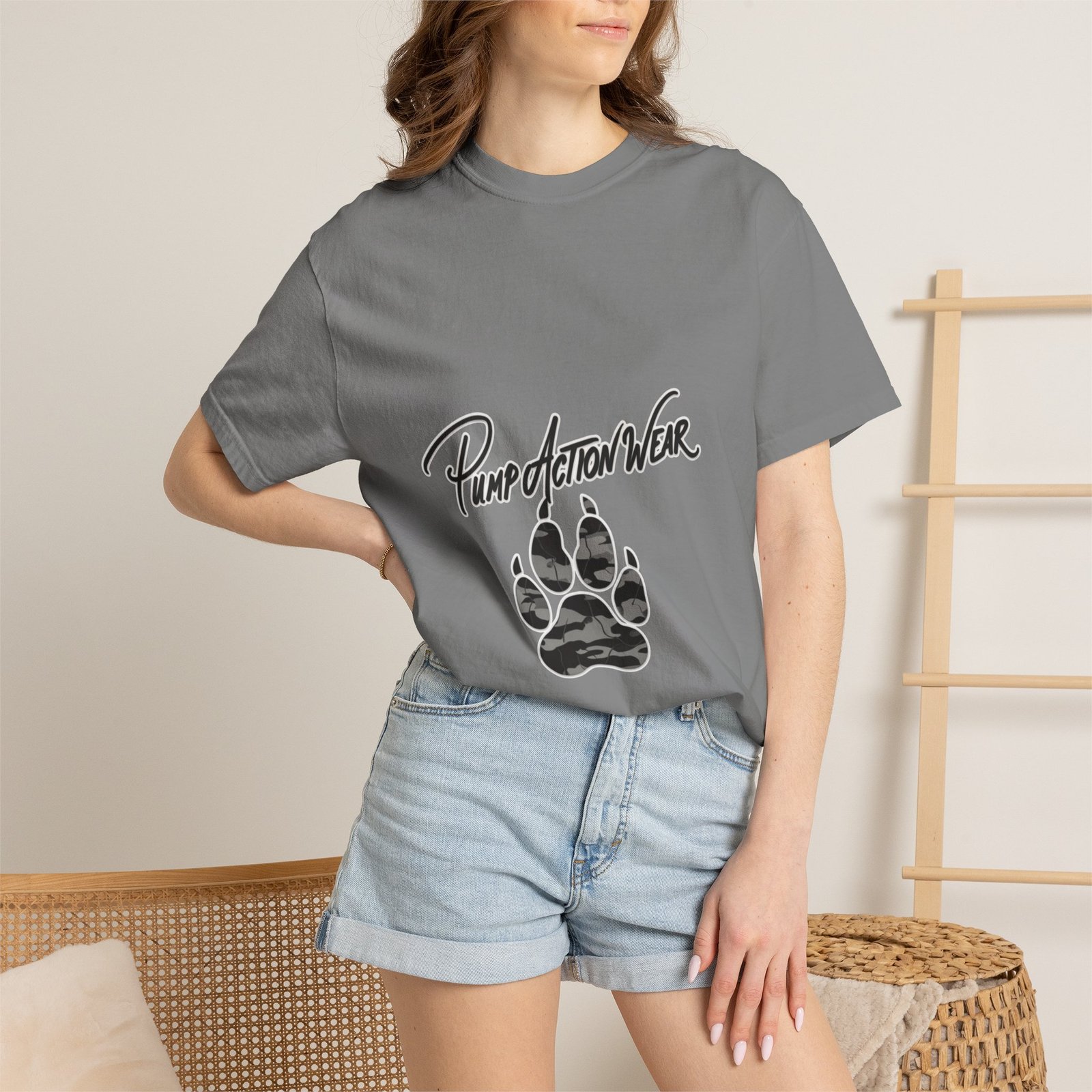 Pump Action Wear Paw Print T-Shirt — Graphic Casual Tee for Pet Lovers - Image 24