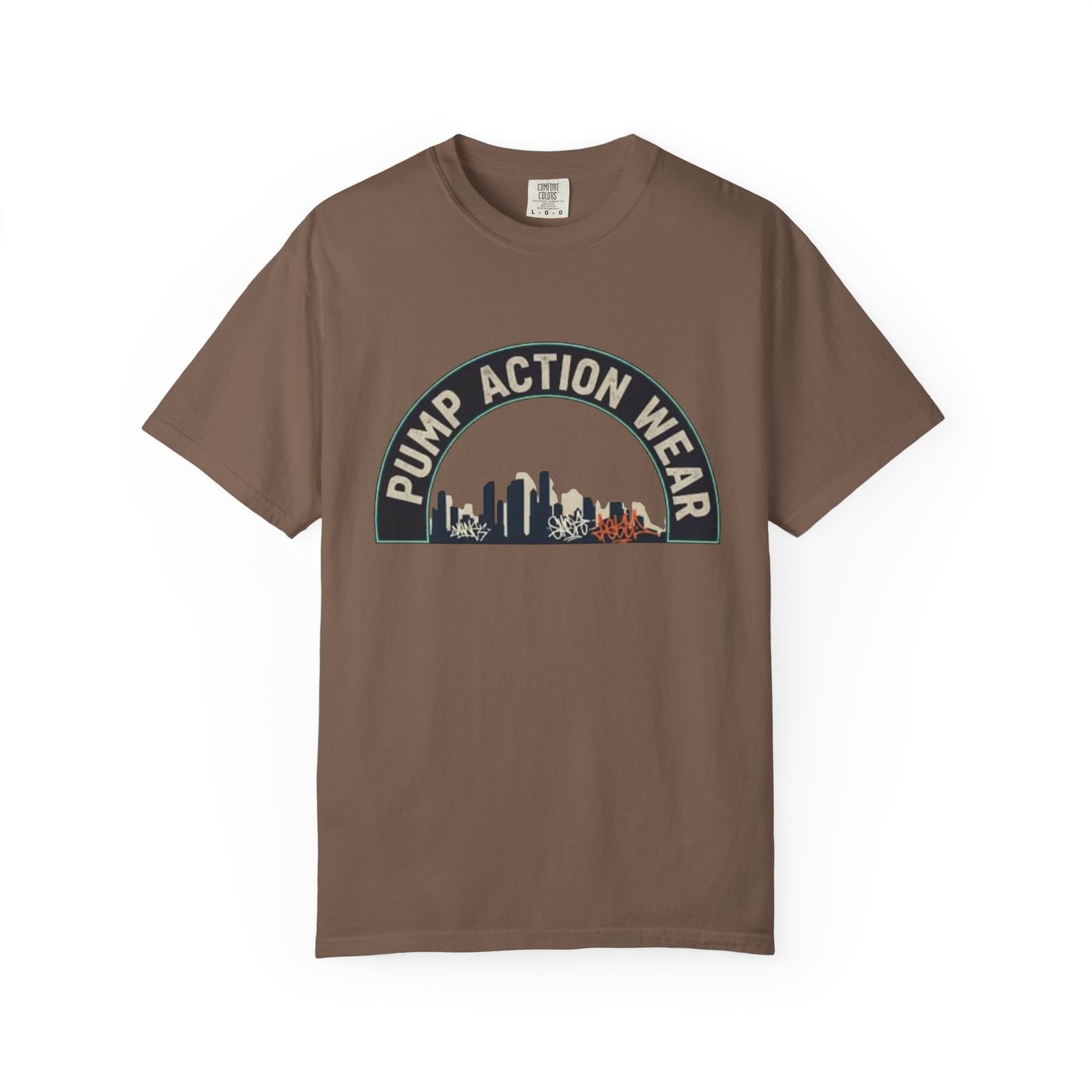 Pump Action Wear Skyline T-Shirt — Urban Retro Graphic Tee - Image 13