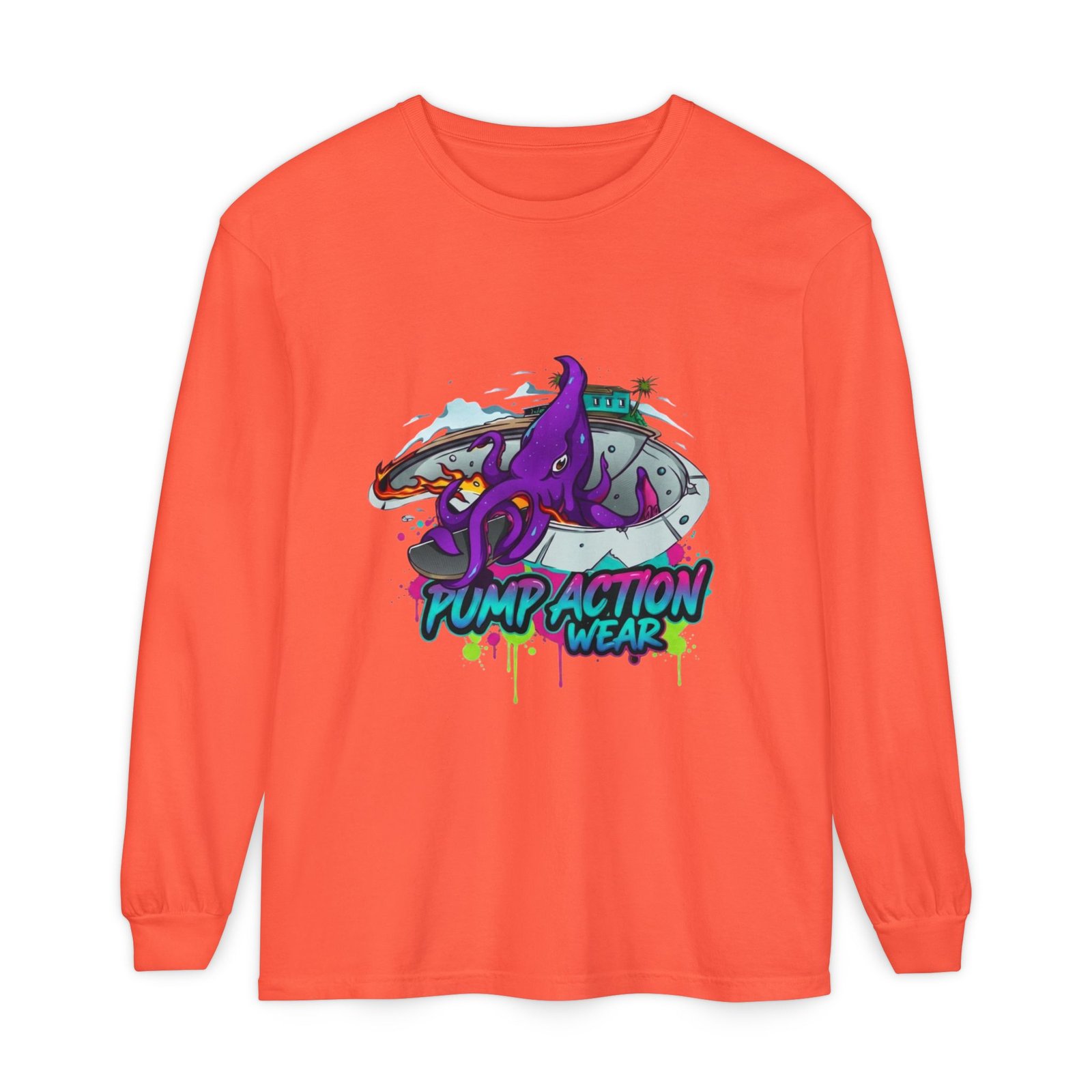 Octopus Skate Graphic Long Sleeve Tee - Image 9