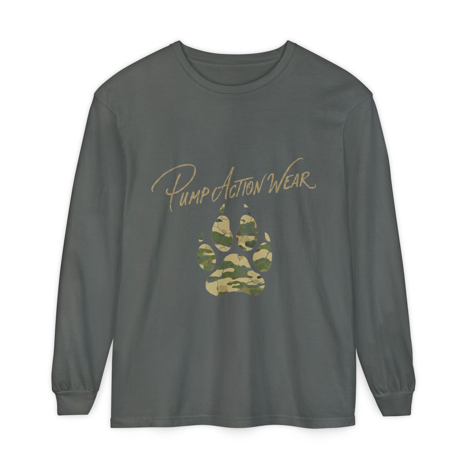 Pump Action Wear Camo Paw Long Sleeve Tee - Image 37