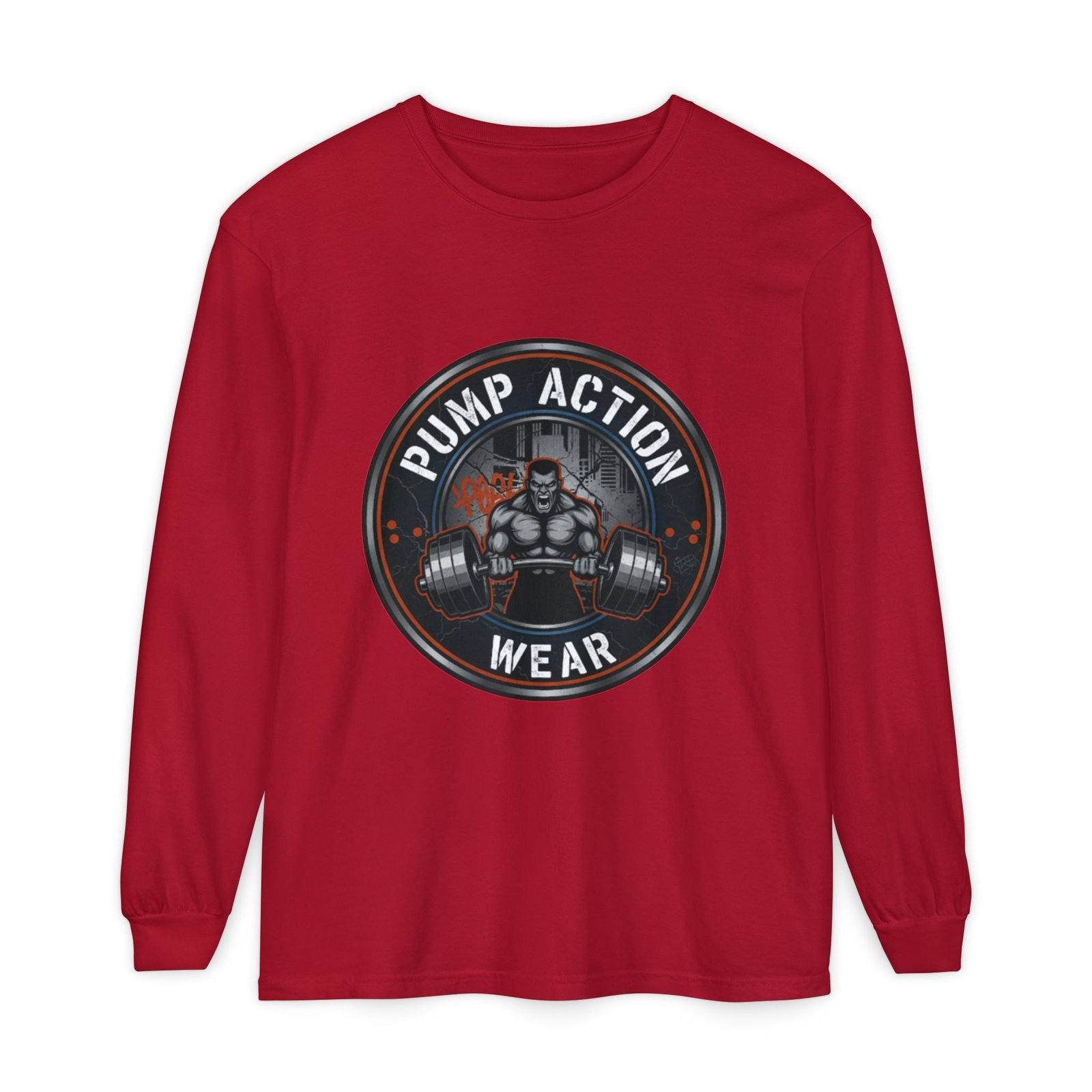 Pump Action Wear Long Sleeve T‑Shirt — Gym Weightlifting Logo Tee - Image 65