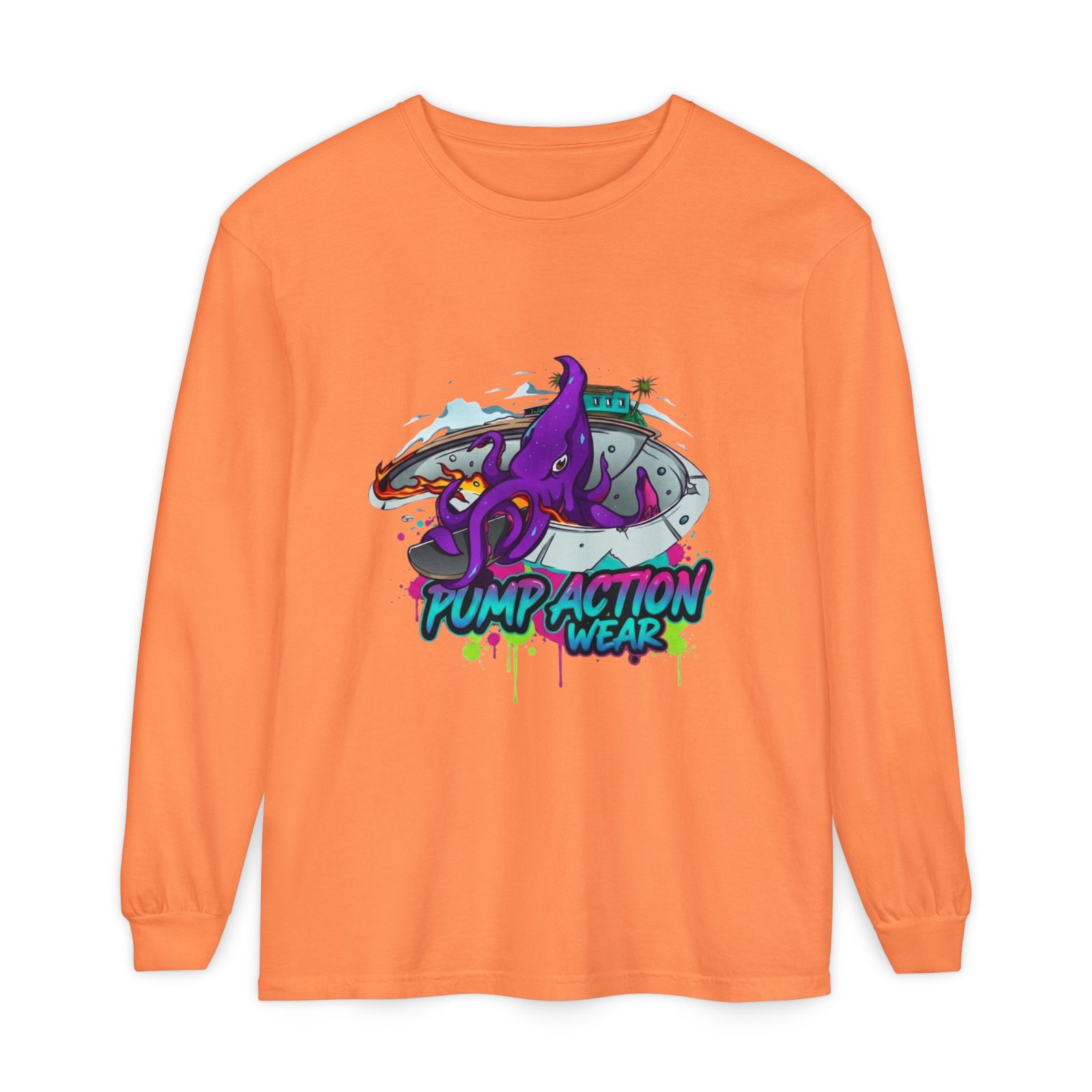 Octopus Skate Graphic Long Sleeve Tee - Image 5