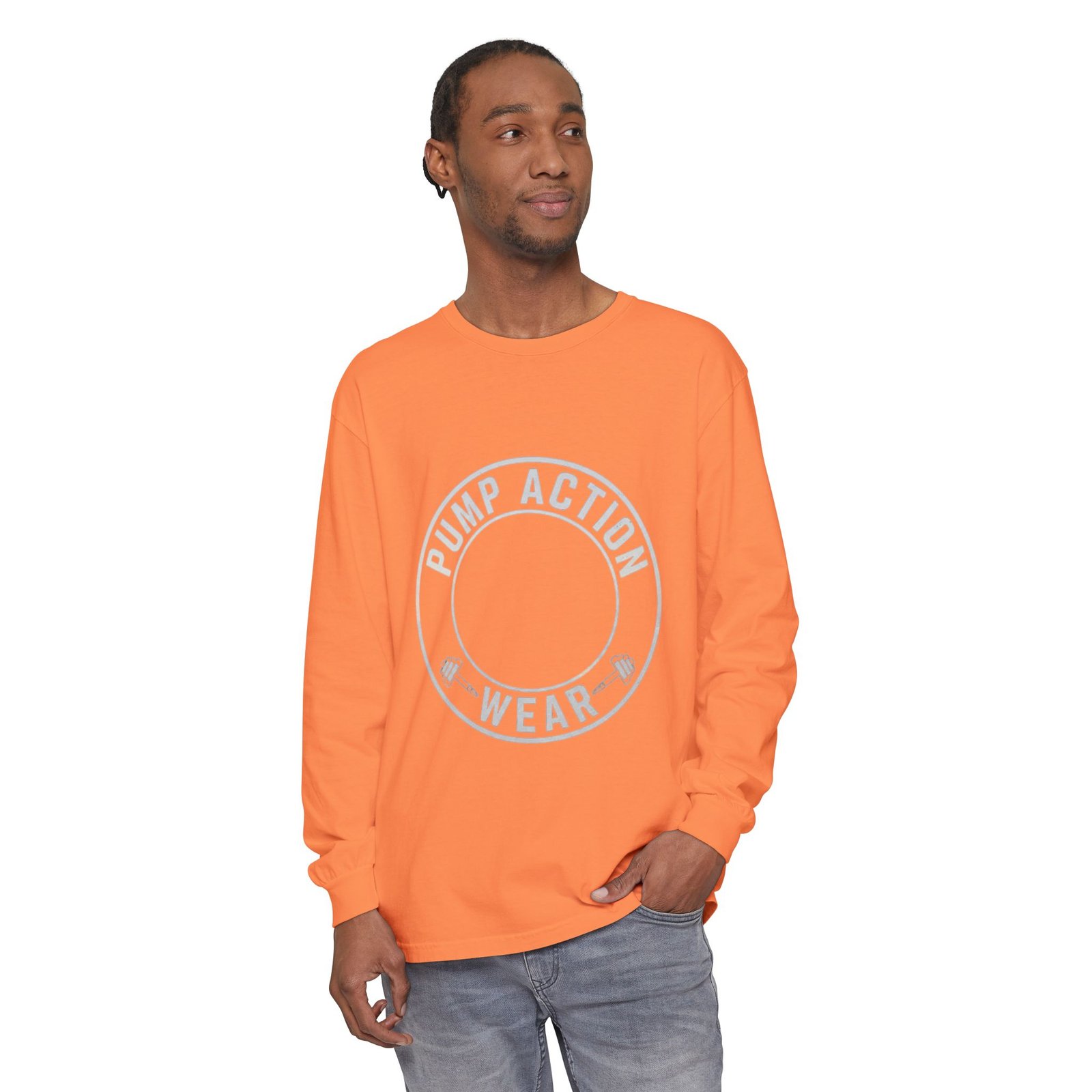 Pump Action Wear Long Sleeve Tee — Minimal Logo Casual Shirt - Image 7