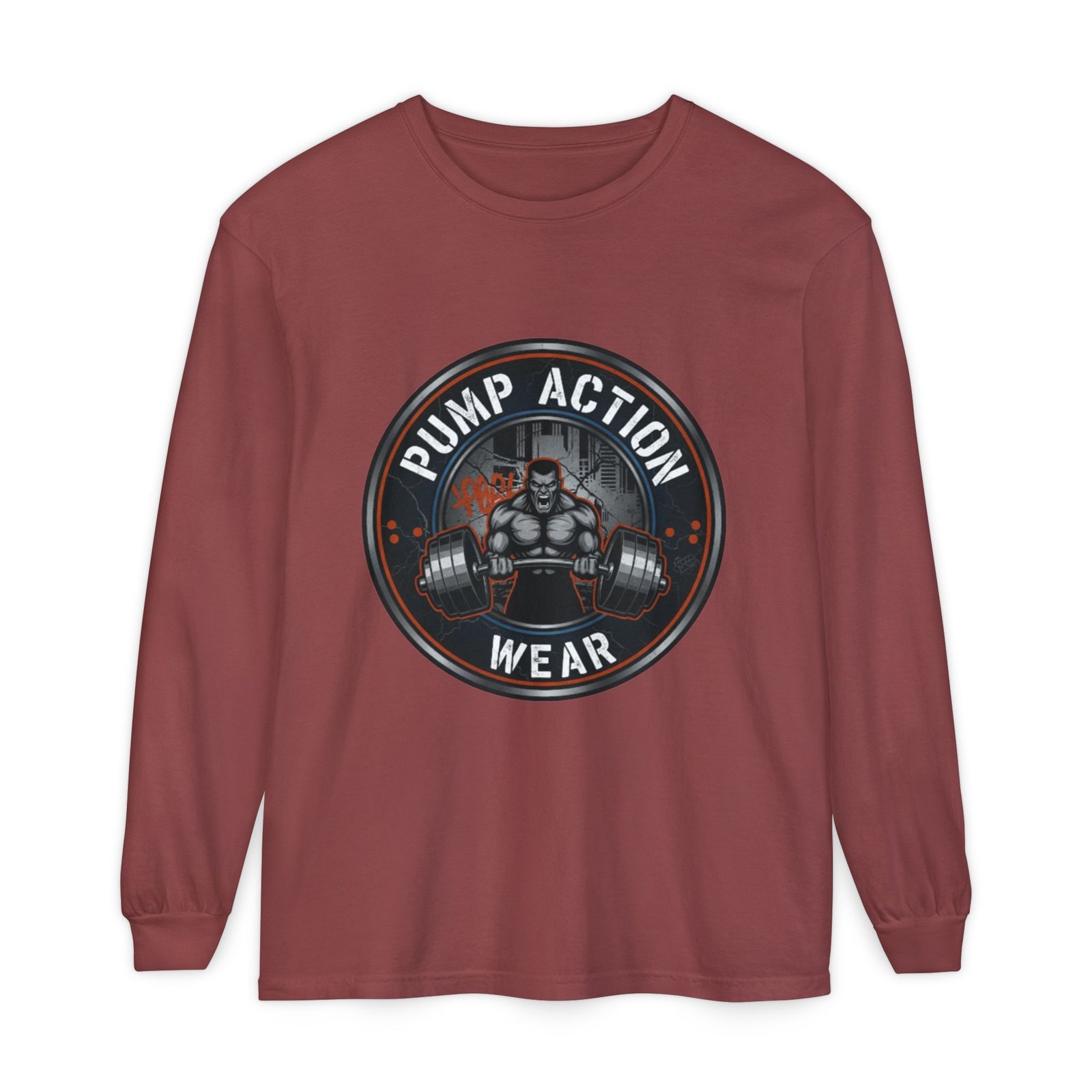 Pump Action Wear Long Sleeve T‑Shirt — Gym Weightlifting Logo Tee - Image 13