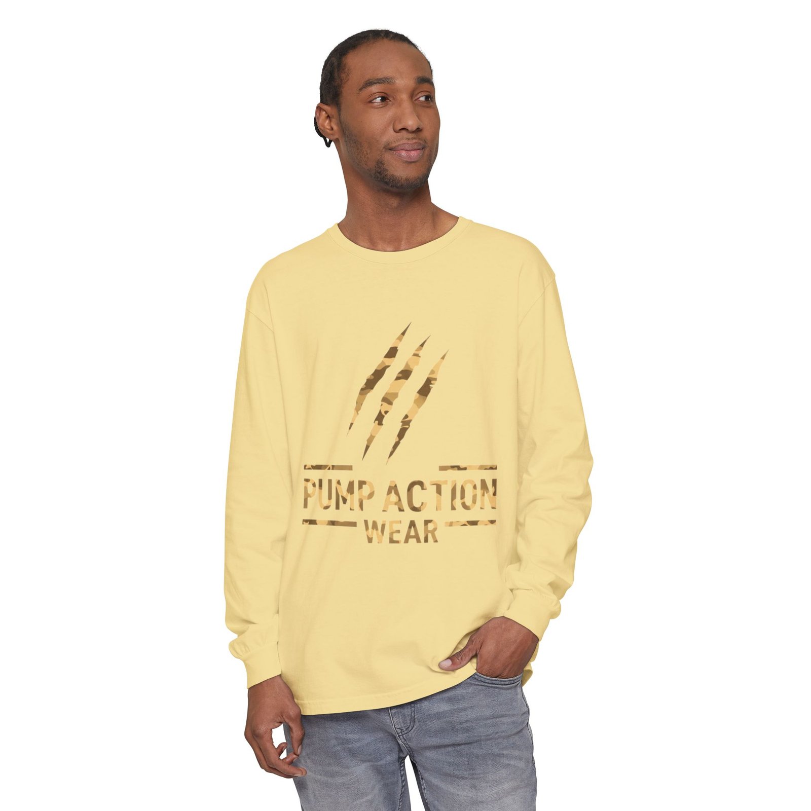 Pump Action Wear Long Sleeve Tee — Gold Claw Logo - Image 31