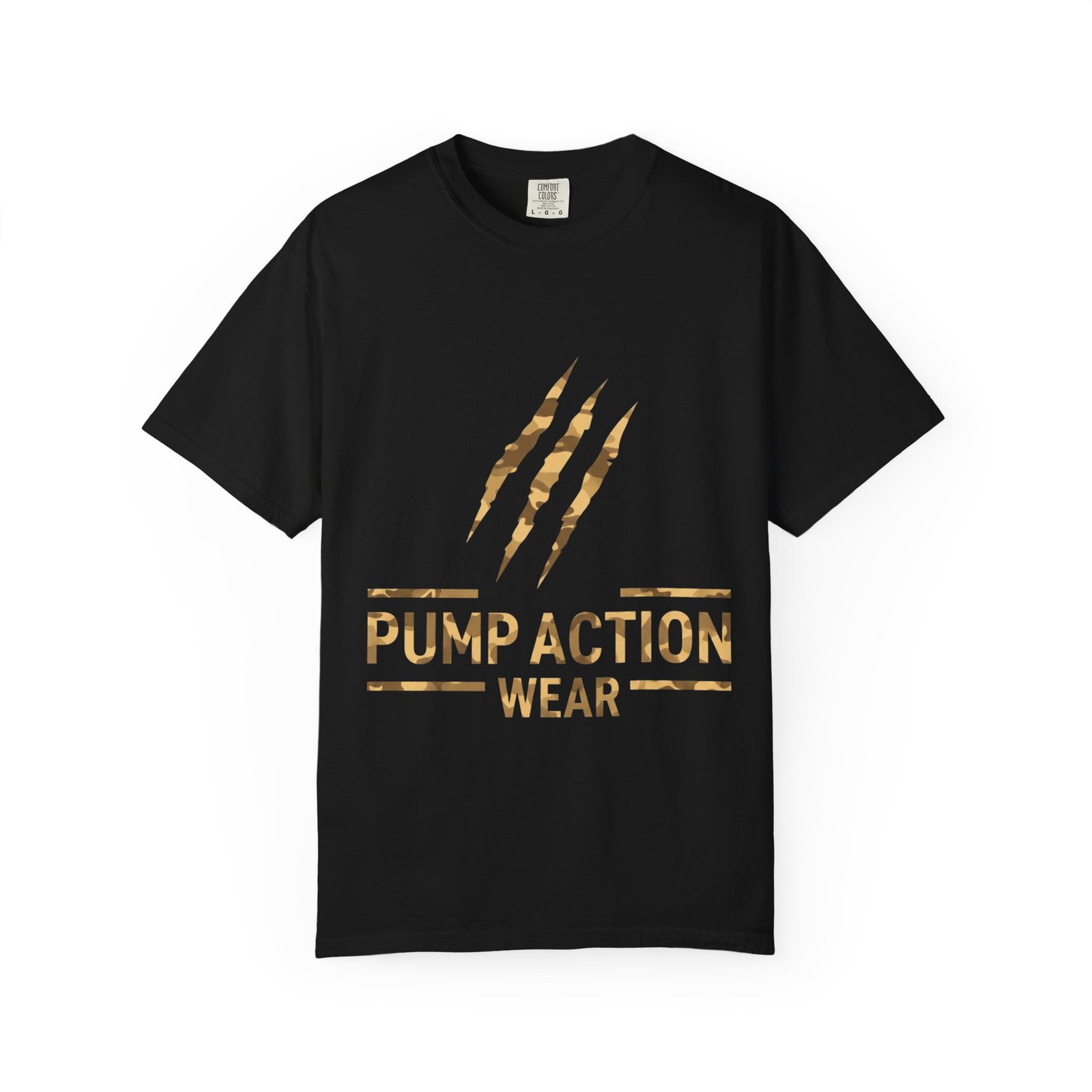Pump Action Wear Graphic T-Shirt — Distressed Claw Logo Fitness Tee - Image 45