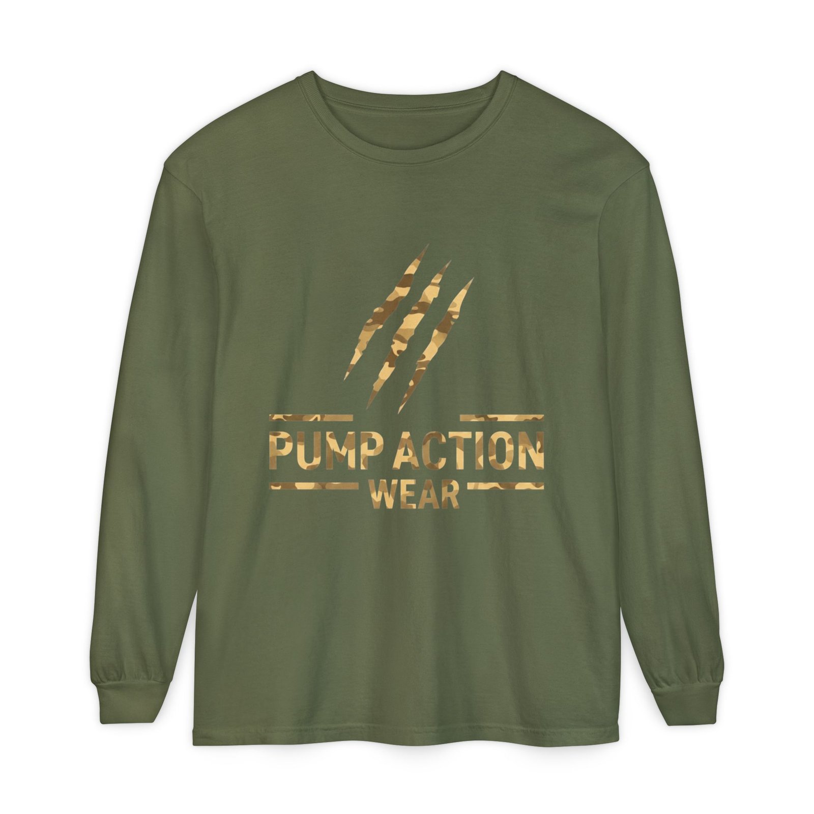 Pump Action Wear Long Sleeve Tee — Gold Claw Logo - Image 45