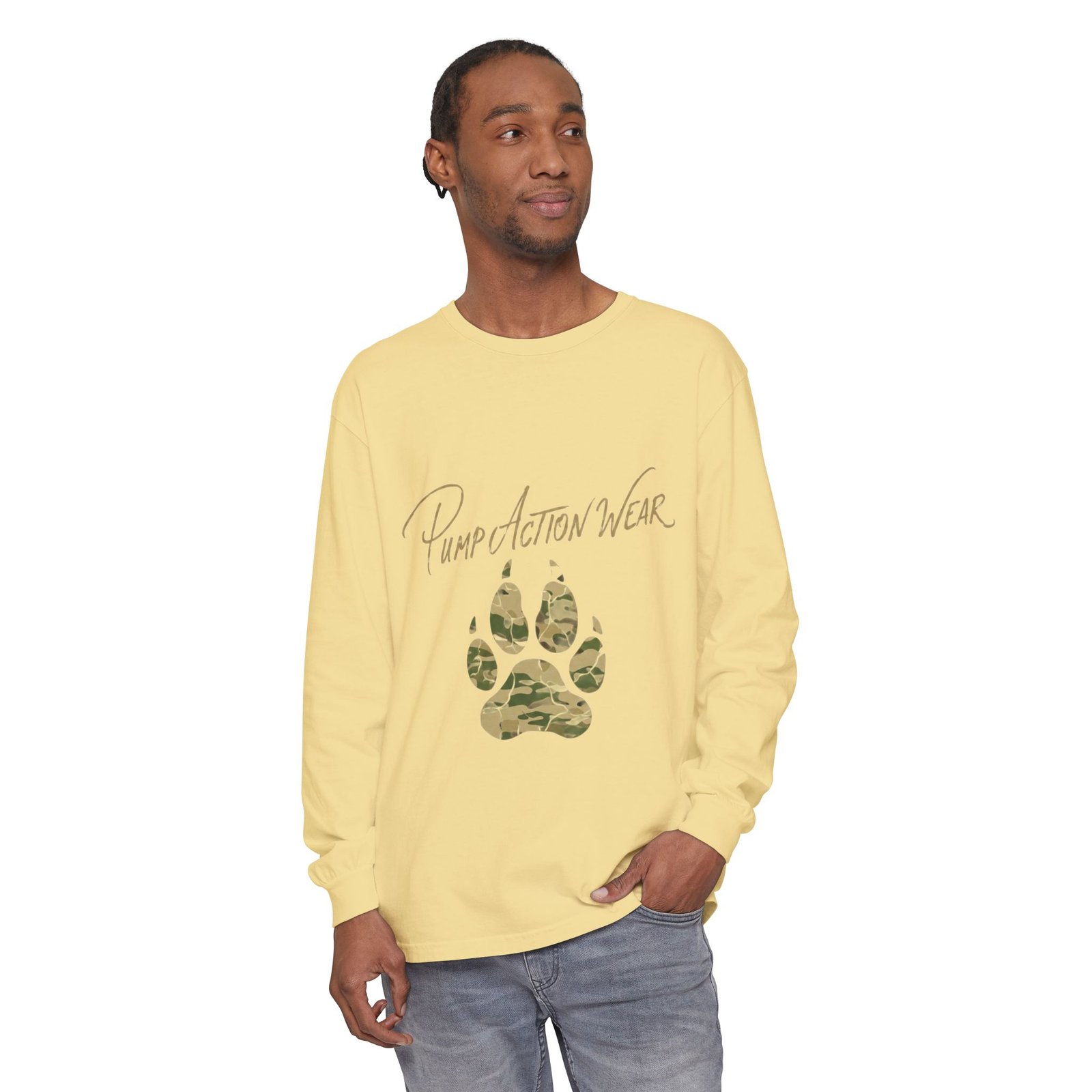 Pump Action Wear Camo Paw Long Sleeve Tee - Image 31