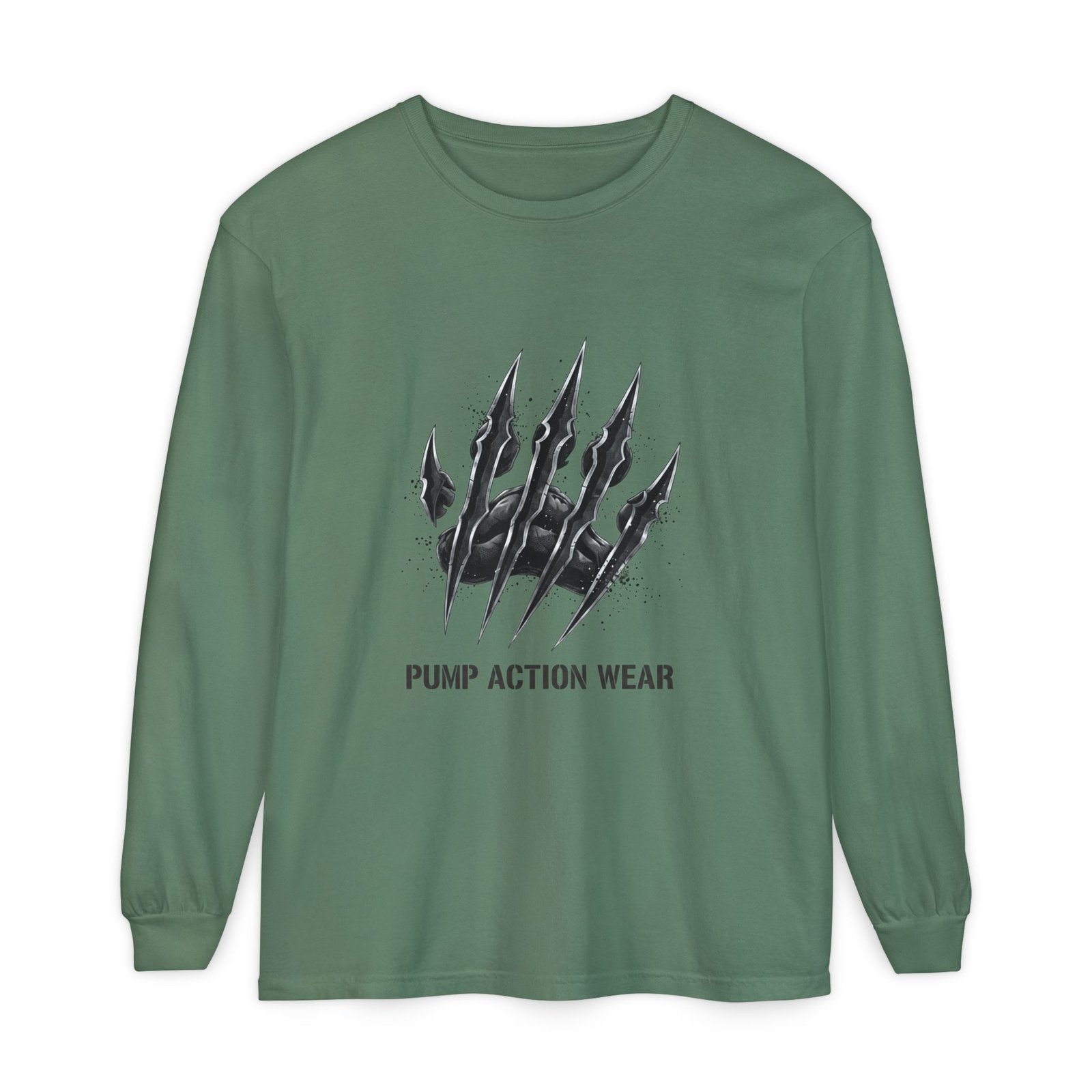 Pump Action Wear Long Sleeve T‑Shirt — Claw Mark Graphic Streetwear - Image 49