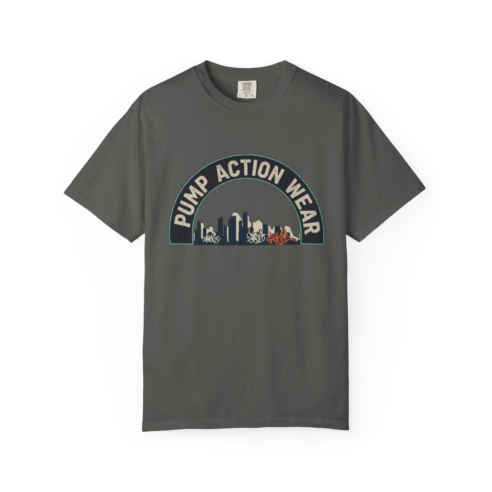 Pump Action Wear Skyline T-Shirt — Urban Retro Graphic Tee - Image 17