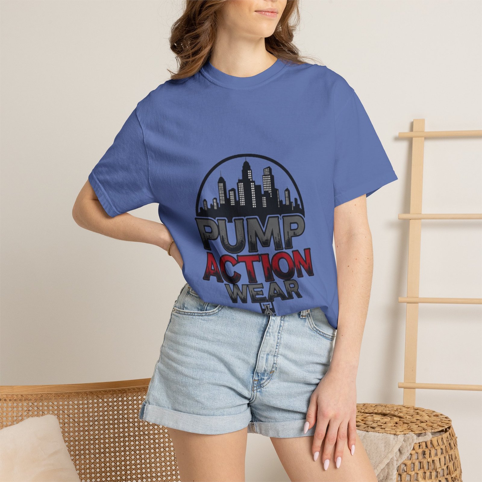 Pump Action Wear Skyline T-Shirt — Urban Streetwear Graphic Tee - Image 32