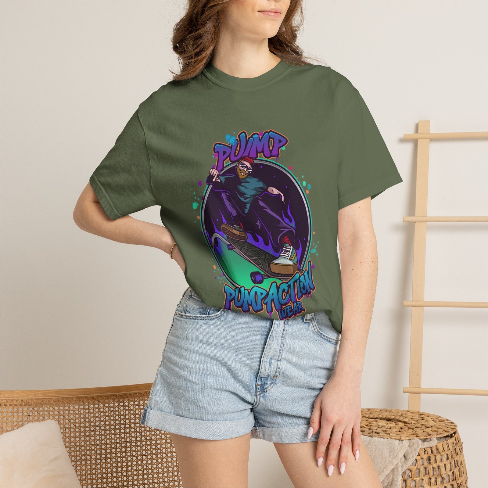 Skate Grim Reaper "Pump Funpaction" Graphic T-Shirt - Image 28
