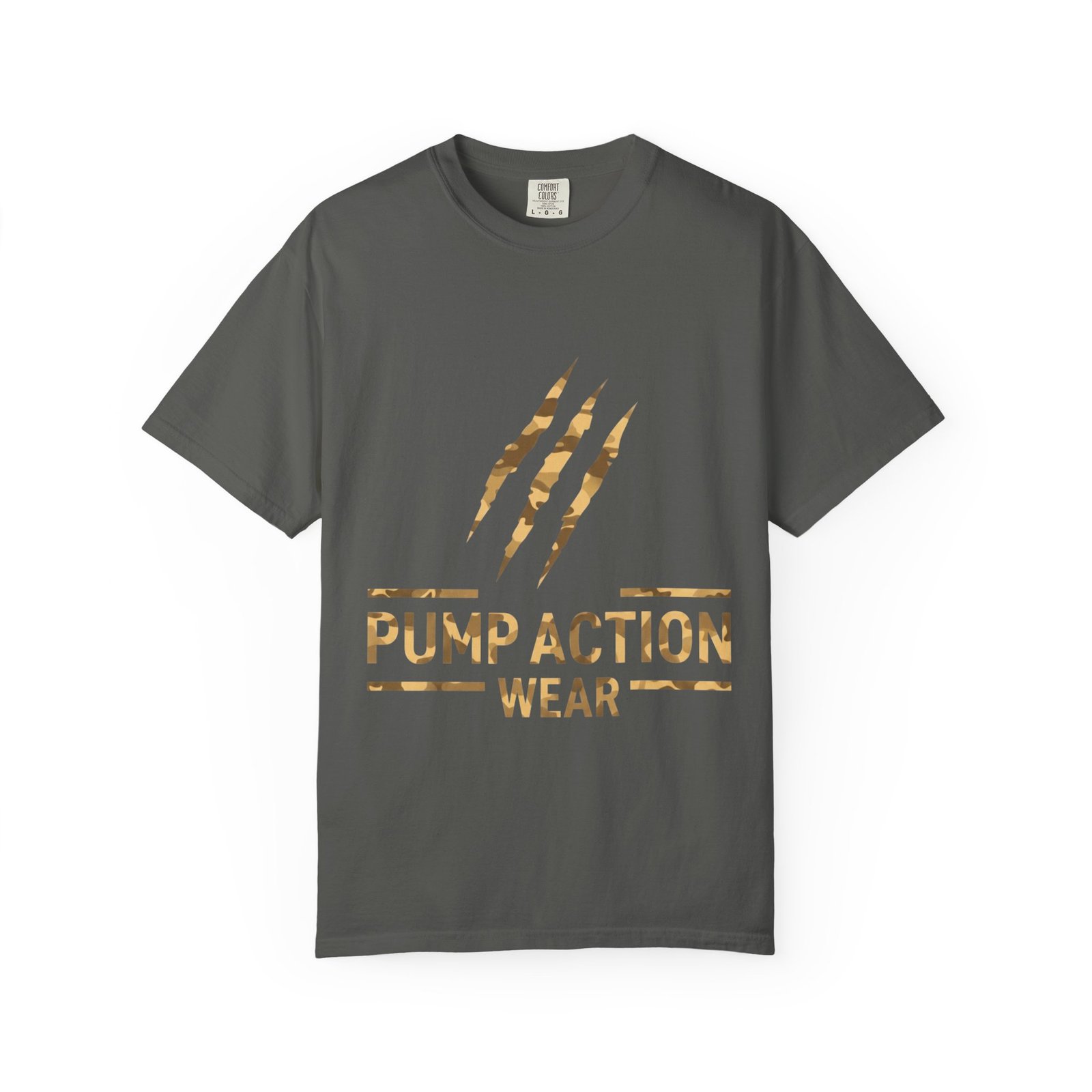 Pump Action Wear Graphic T-Shirt — Distressed Claw Logo Fitness Tee - Image 17