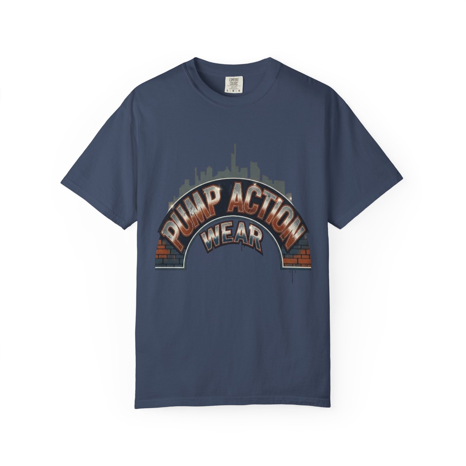 Pump Action Gear T-Shirt — Urban Skyline Retro Graphic Tee - Image 29