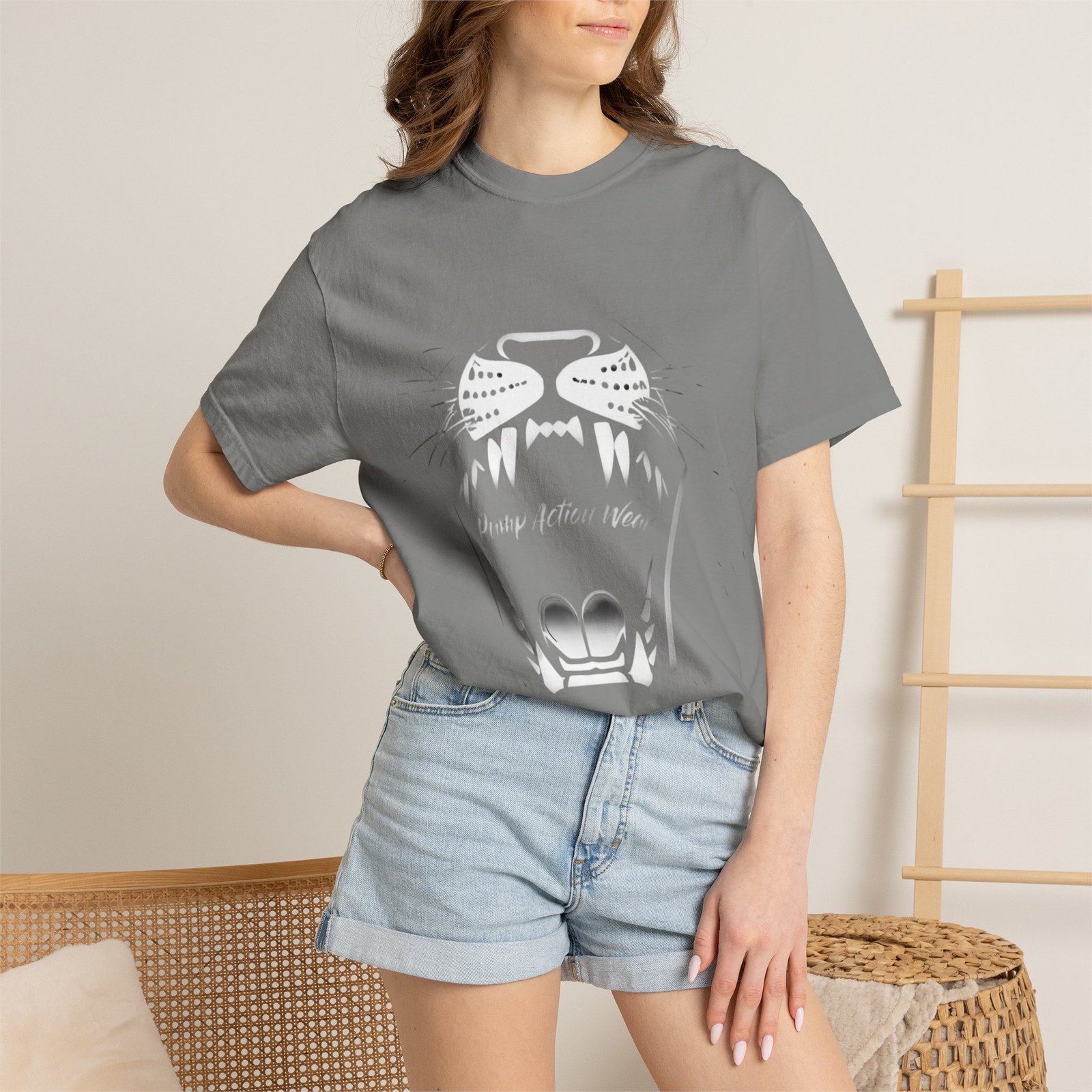 Cat Jaw Graphic T-Shirt — 'Please Afford Meow' Minimalist Cat Face Tee - Image 36