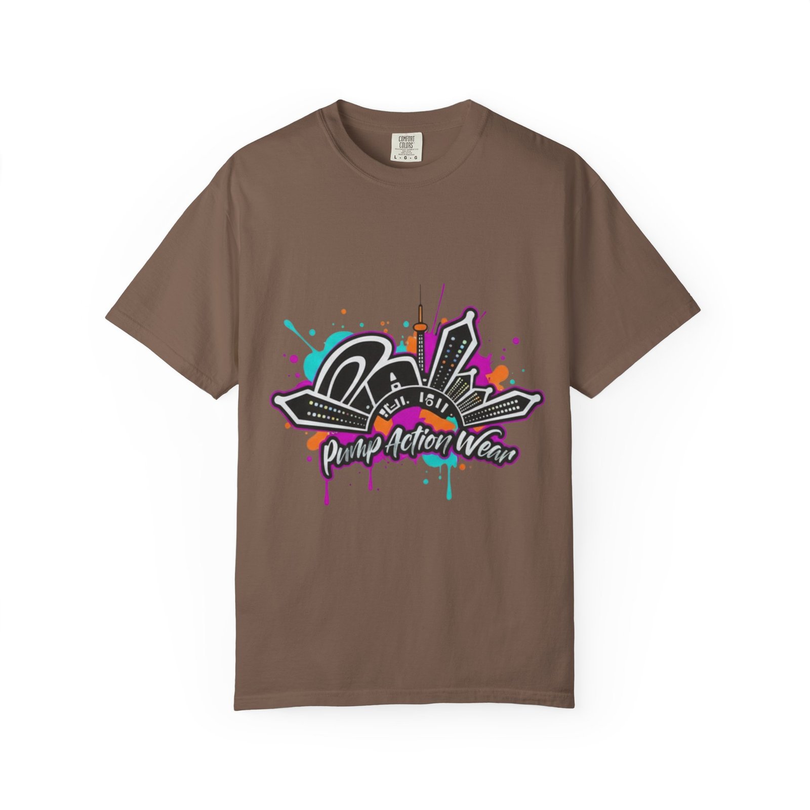 Graffiti Cityscape T-Shirt — Punk Action Wear Graphic Tee - Image 13