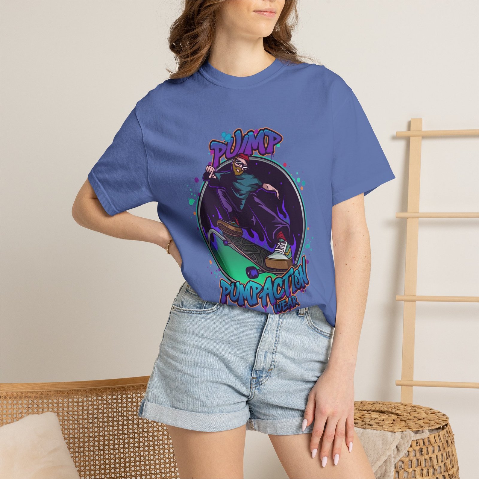 Skate Grim Reaper "Pump Funpaction" Graphic T-Shirt - Image 32
