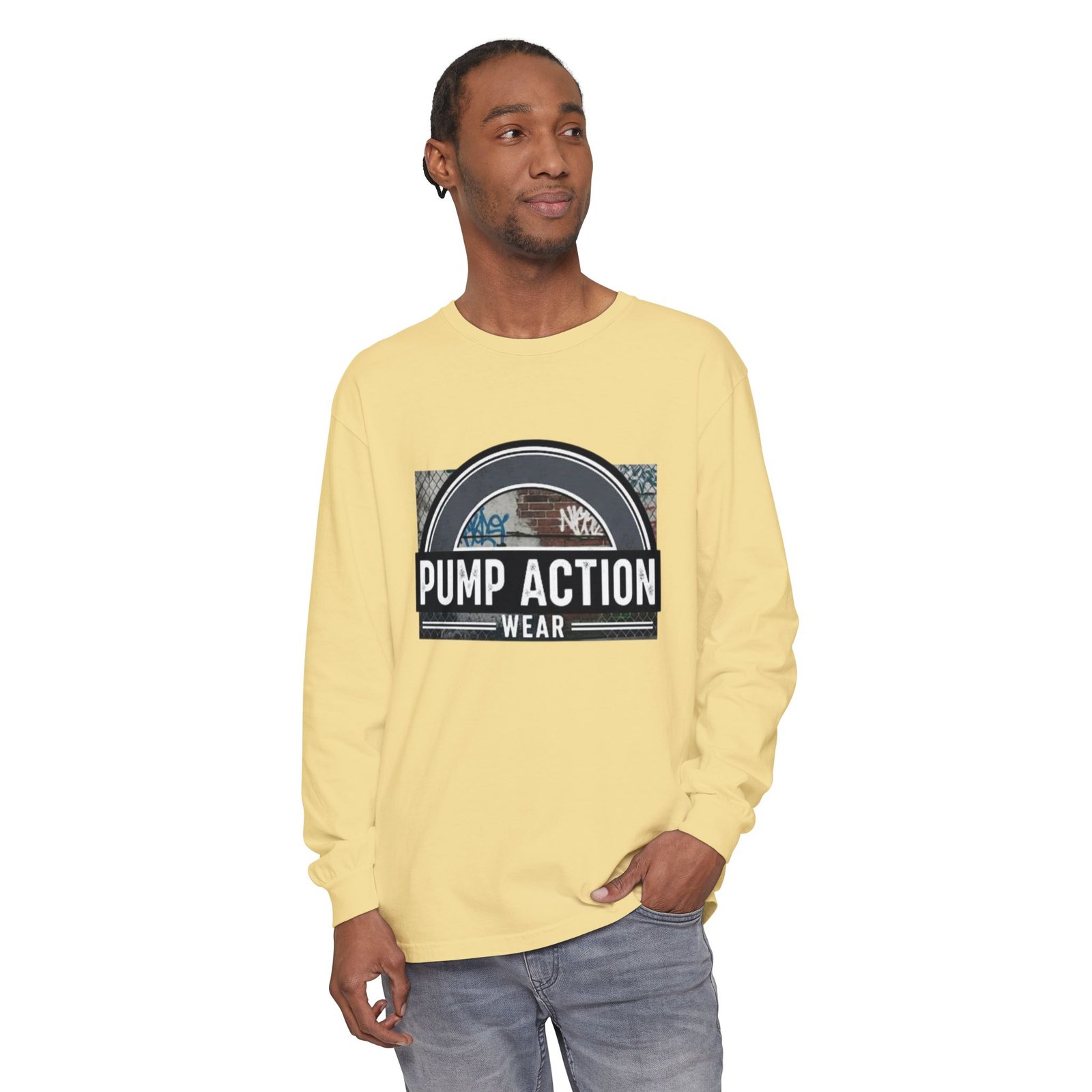 Pump Action Wear Long Sleeve Tee — Vintage Fuel Pump Logo Shirt - Image 31