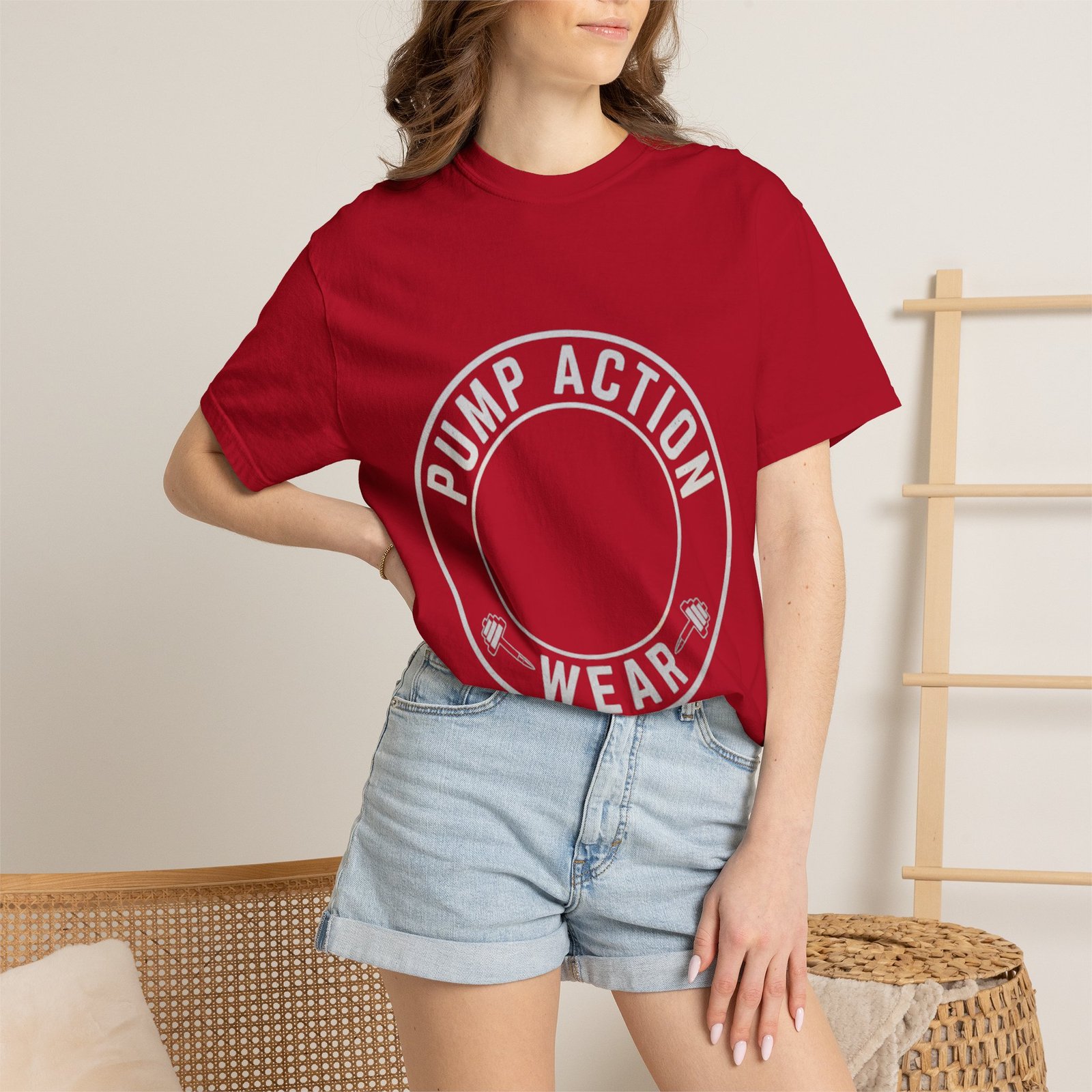 Pump Action Wear T‑Shirt — Vintage Crest Graphic Tee - Image 56