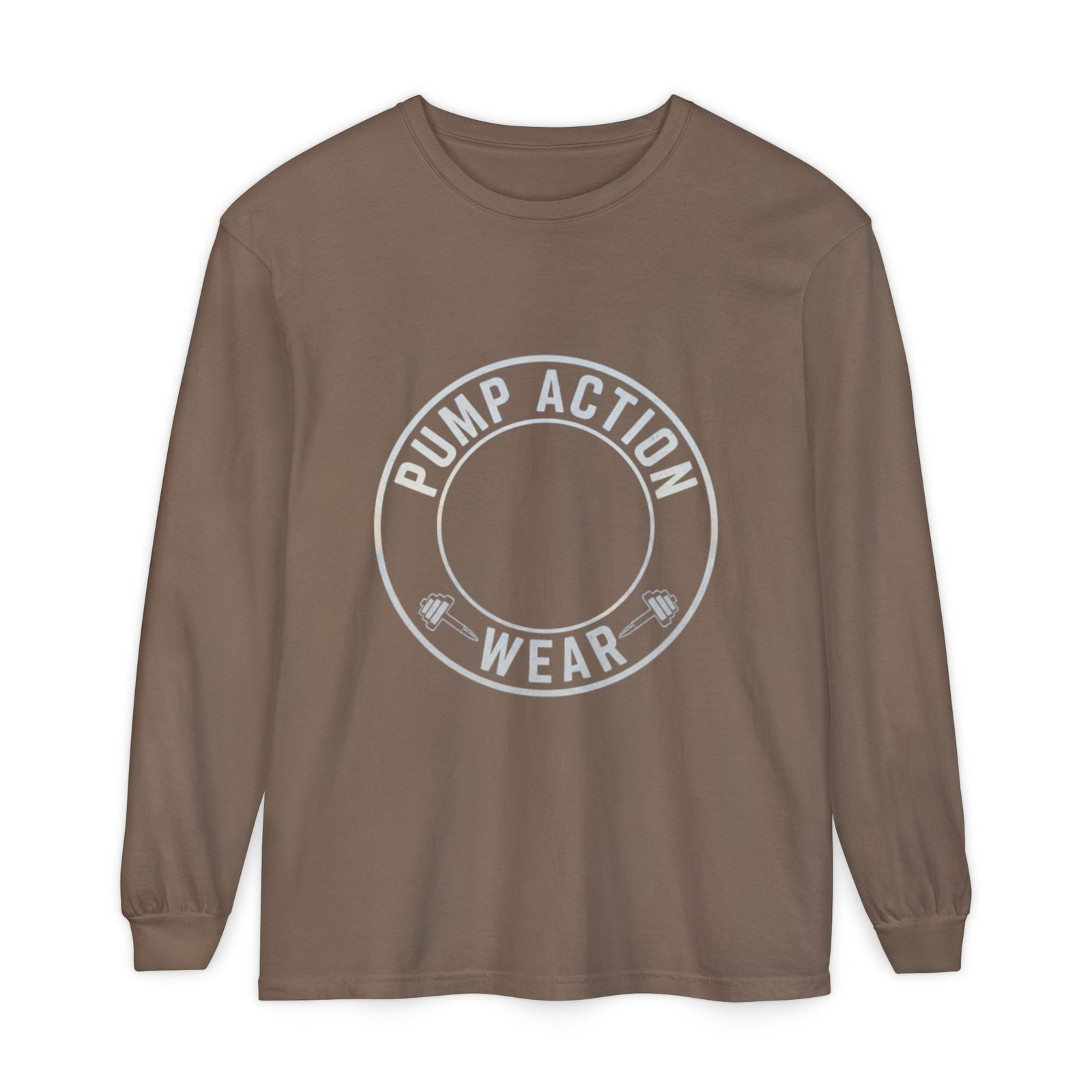 Pump Action Wear Long Sleeve Tee — Minimal Logo Casual Shirt - Image 25