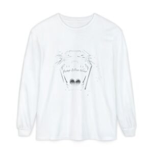 Long Sleeve T‑Shirt — Minimal Tiger Face Graphic