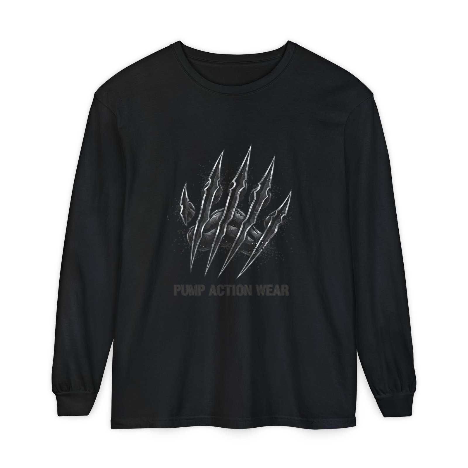 Pump Action Wear Long Sleeve T‑Shirt — Claw Mark Graphic Streetwear - Image 61