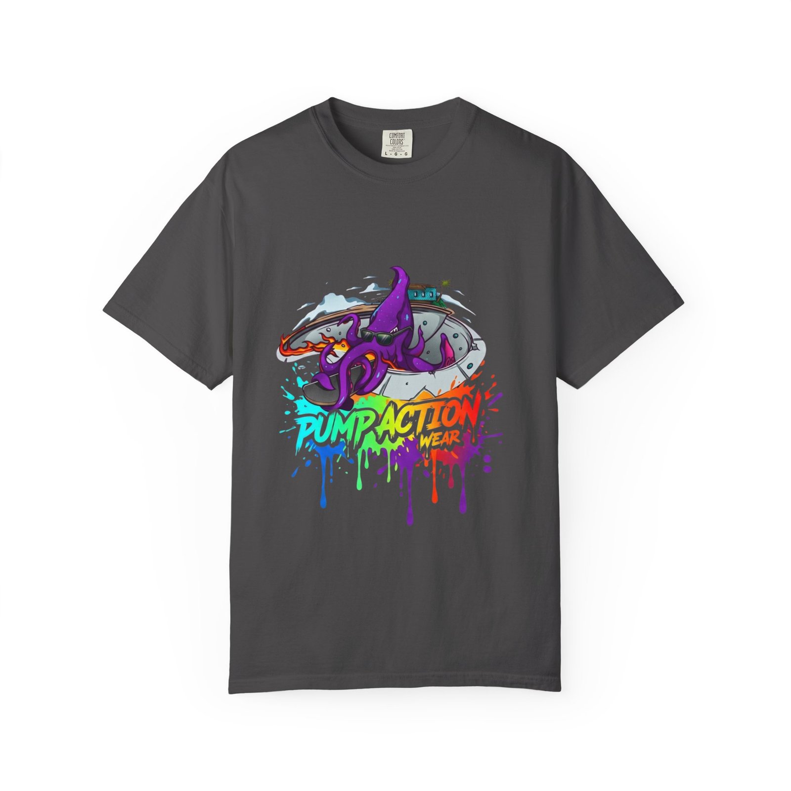 Octopus Graffiti T-Shirt — "Punk Action" Colorful Street Art Tee - Image 41