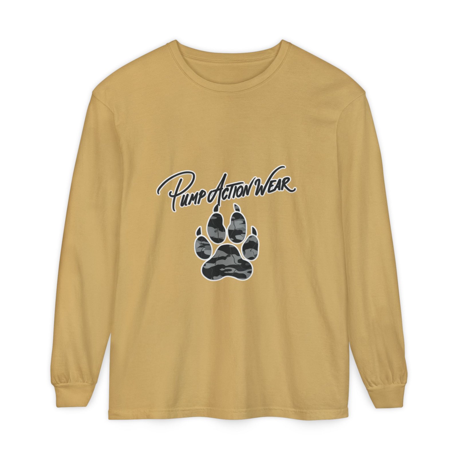 Long Sleeve T-Shirt — "Pump Action Wear" Paw Print Graphic - Image 21
