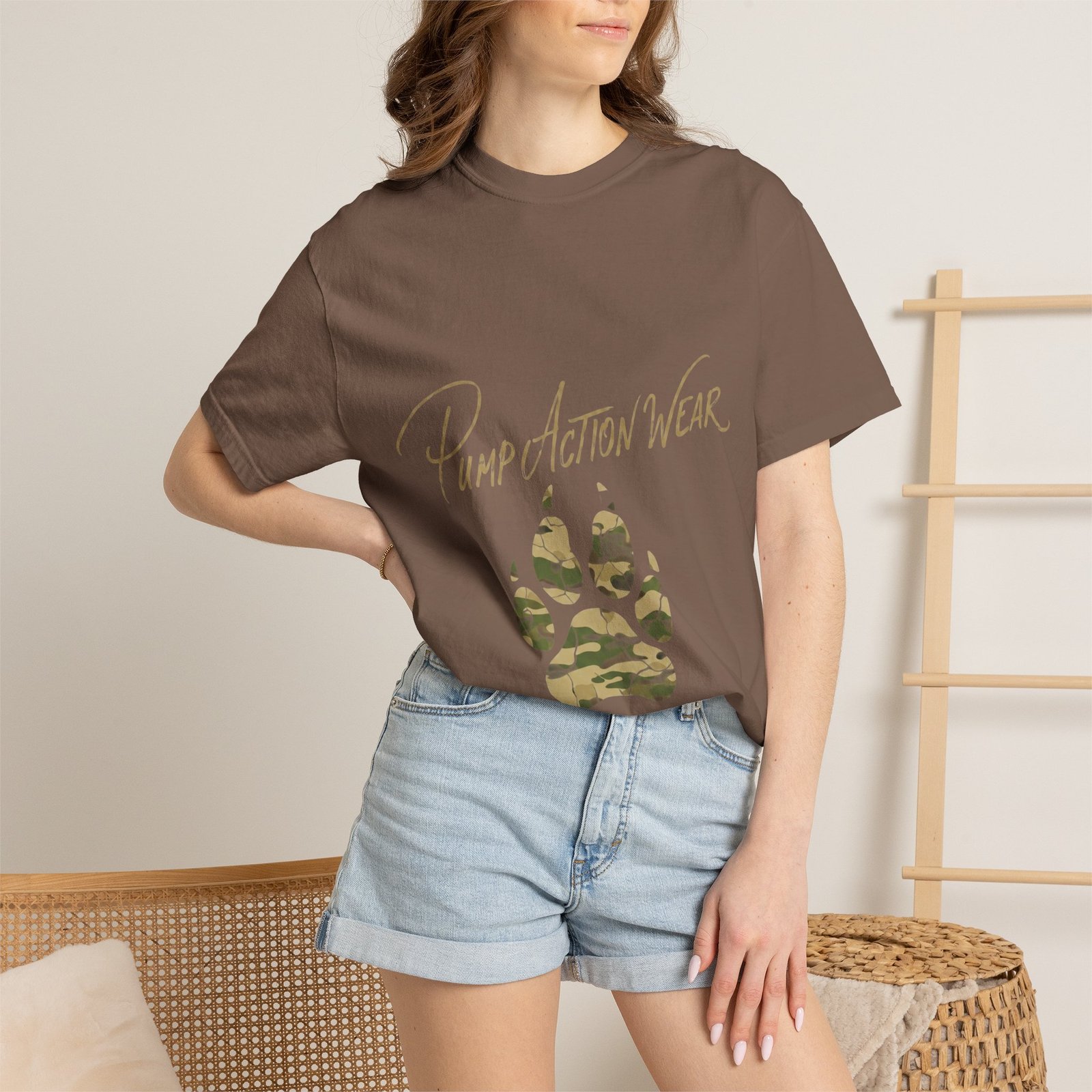 Paw Camo Tee — "Pump Action Wear" Graphic T-Shirt - Image 16