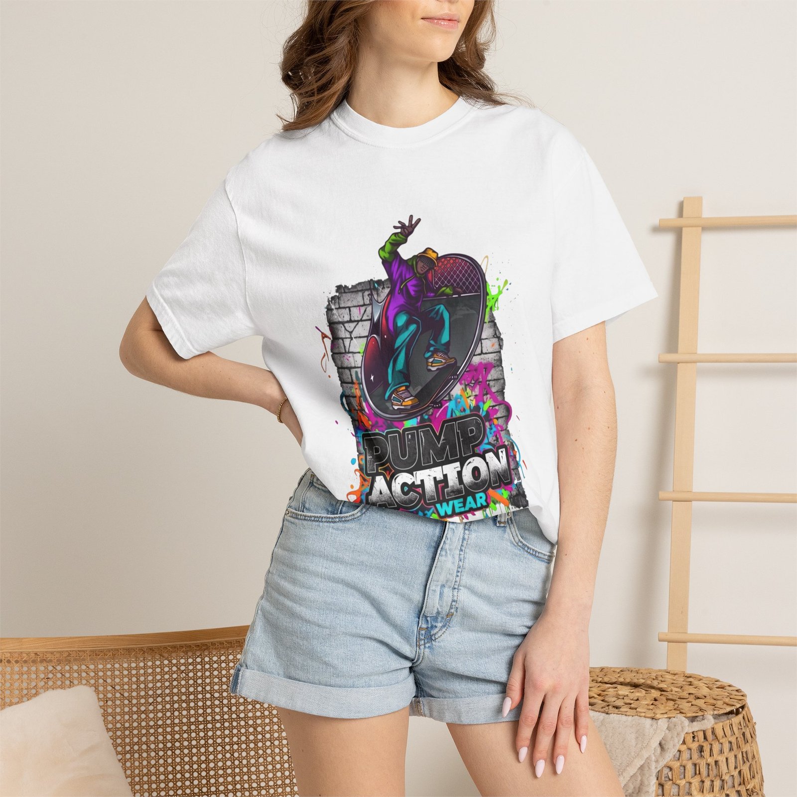Skateboard Streetwear T-Shirt — "Punk Action" Graffiti Skate Tee - Image 4