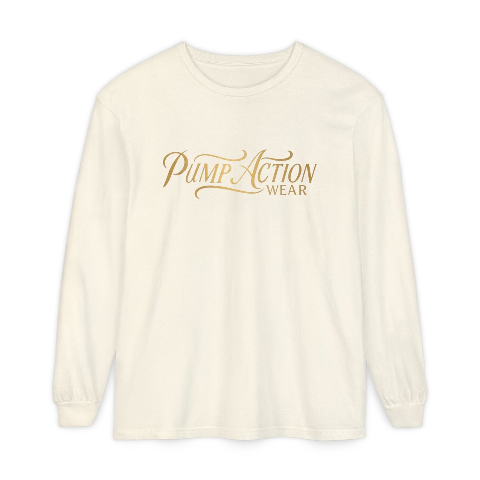 Pump Action Wear Long Sleeve Tee — Script Logo Graphic Shirt - Image 17