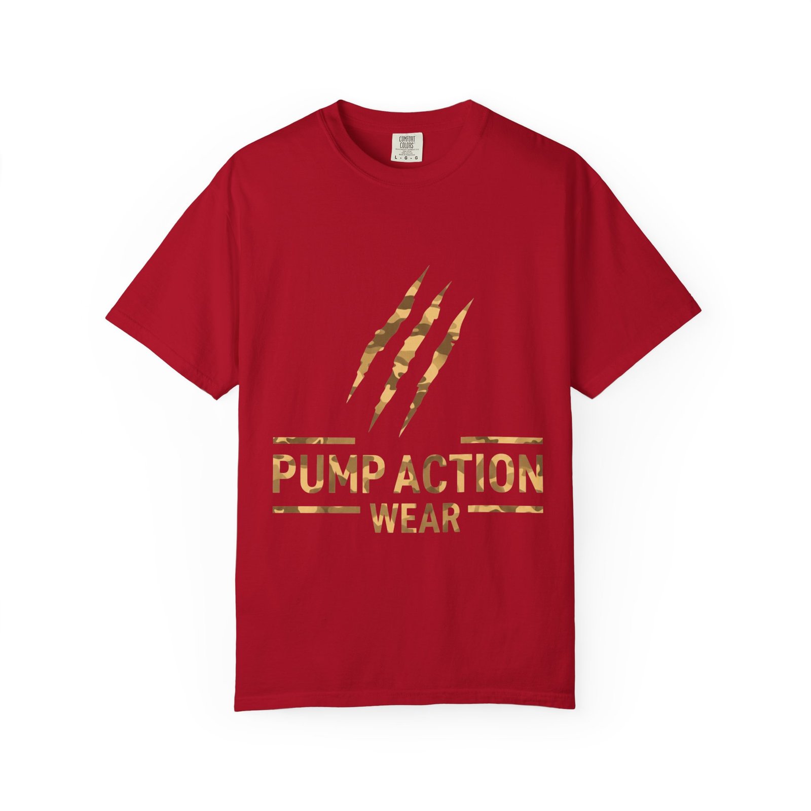 Pump Action Wear Graphic T-Shirt — Distressed Claw Logo Fitness Tee - Image 53