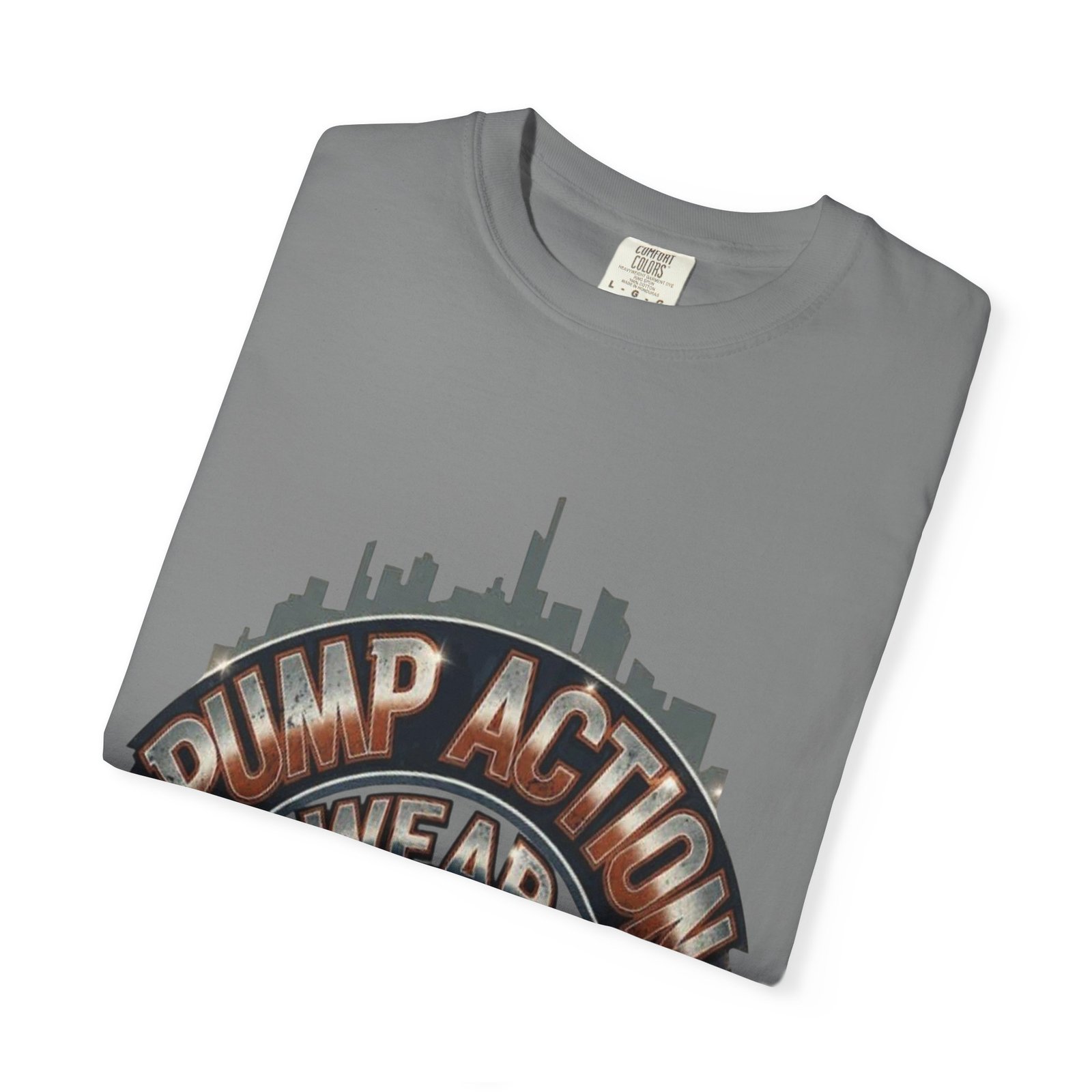 Pump Action Gear T-Shirt — Urban Skyline Retro Graphic Tee - Image 19