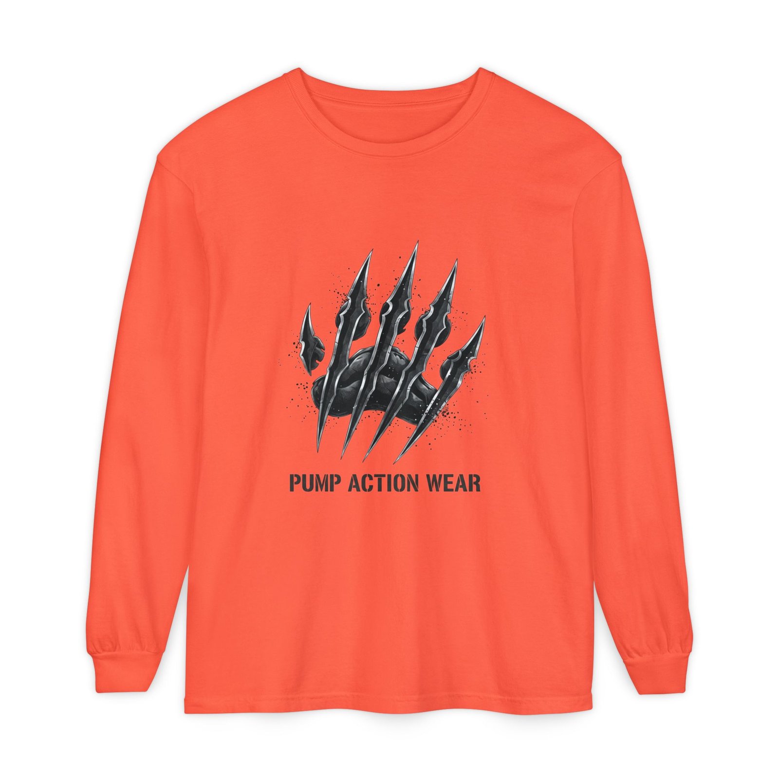 Pump Action Wear Long Sleeve T‑Shirt — Claw Mark Graphic Streetwear - Image 9