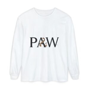 PAW Ampersand Long Sleeve Tee — Minimal Pet Lover Graphic Shirt