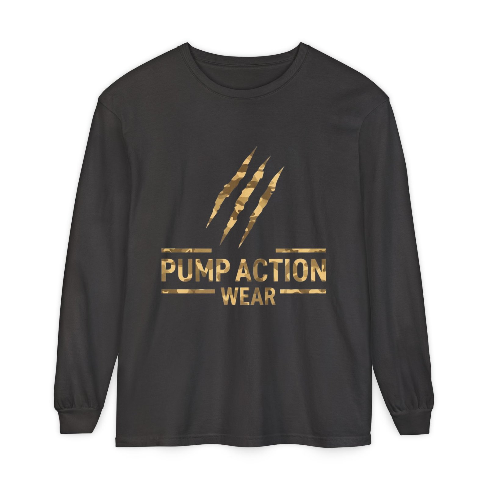 Pump Action Wear Long Sleeve Tee — Gold Claw Logo - Image 57