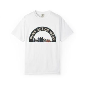 Pump Action Wear Skyline T-Shirt — Urban Retro Graphic Tee